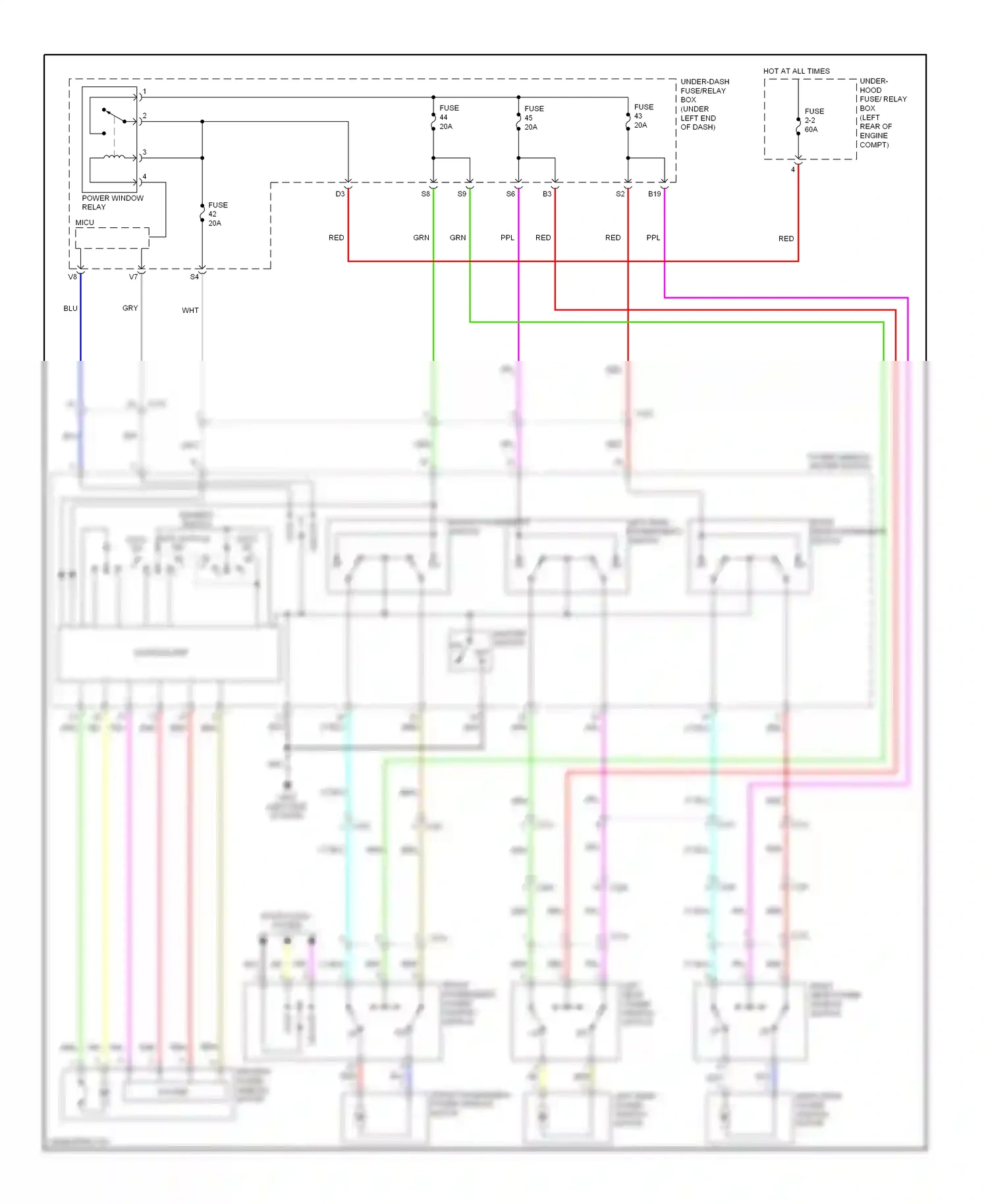 Wiring diagram on off for Honda Civic IX (2011-2015) (3 of 3)