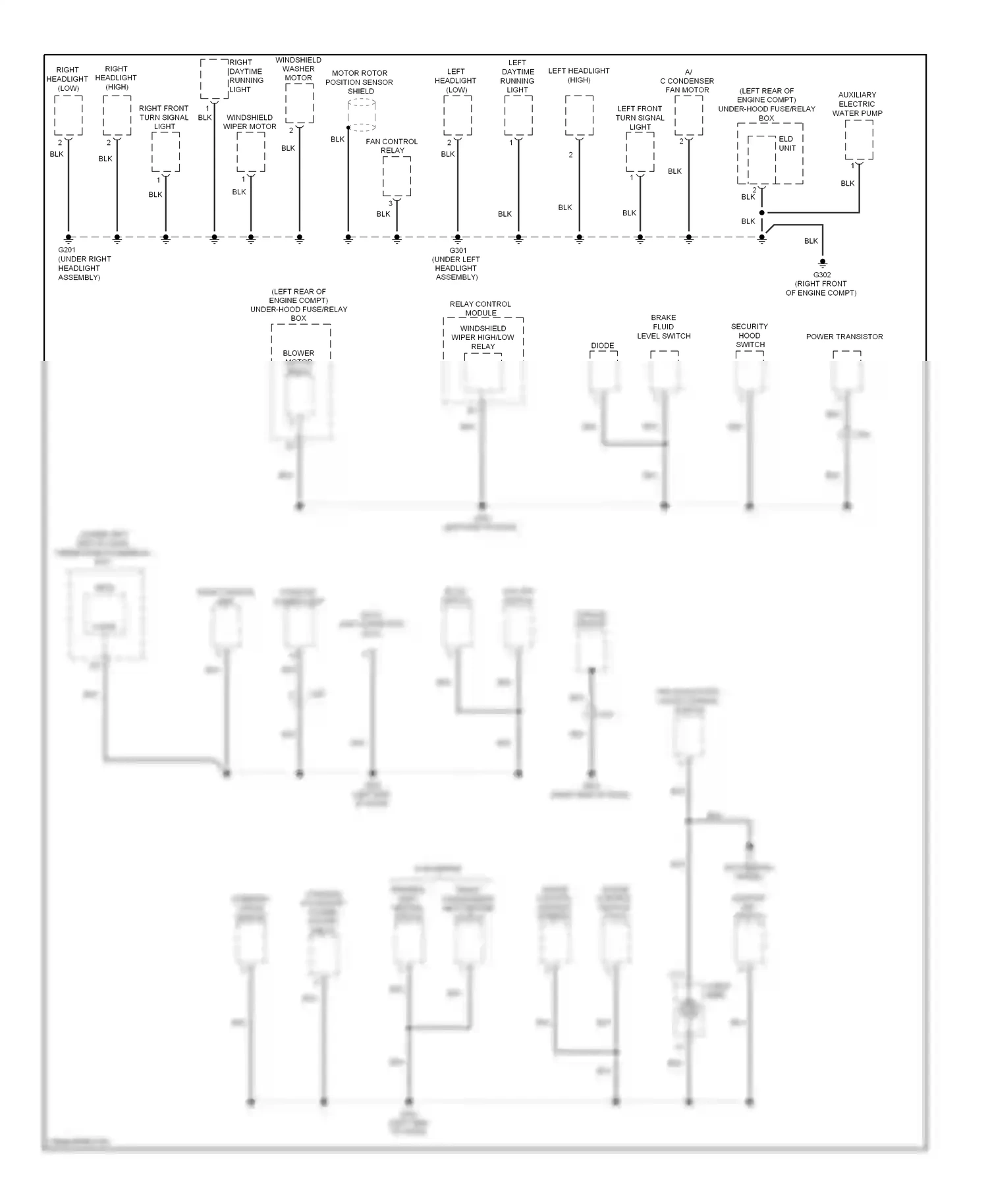Wiring diagram power transistor for Honda Civic IX (2011-2015) (2 of 2)