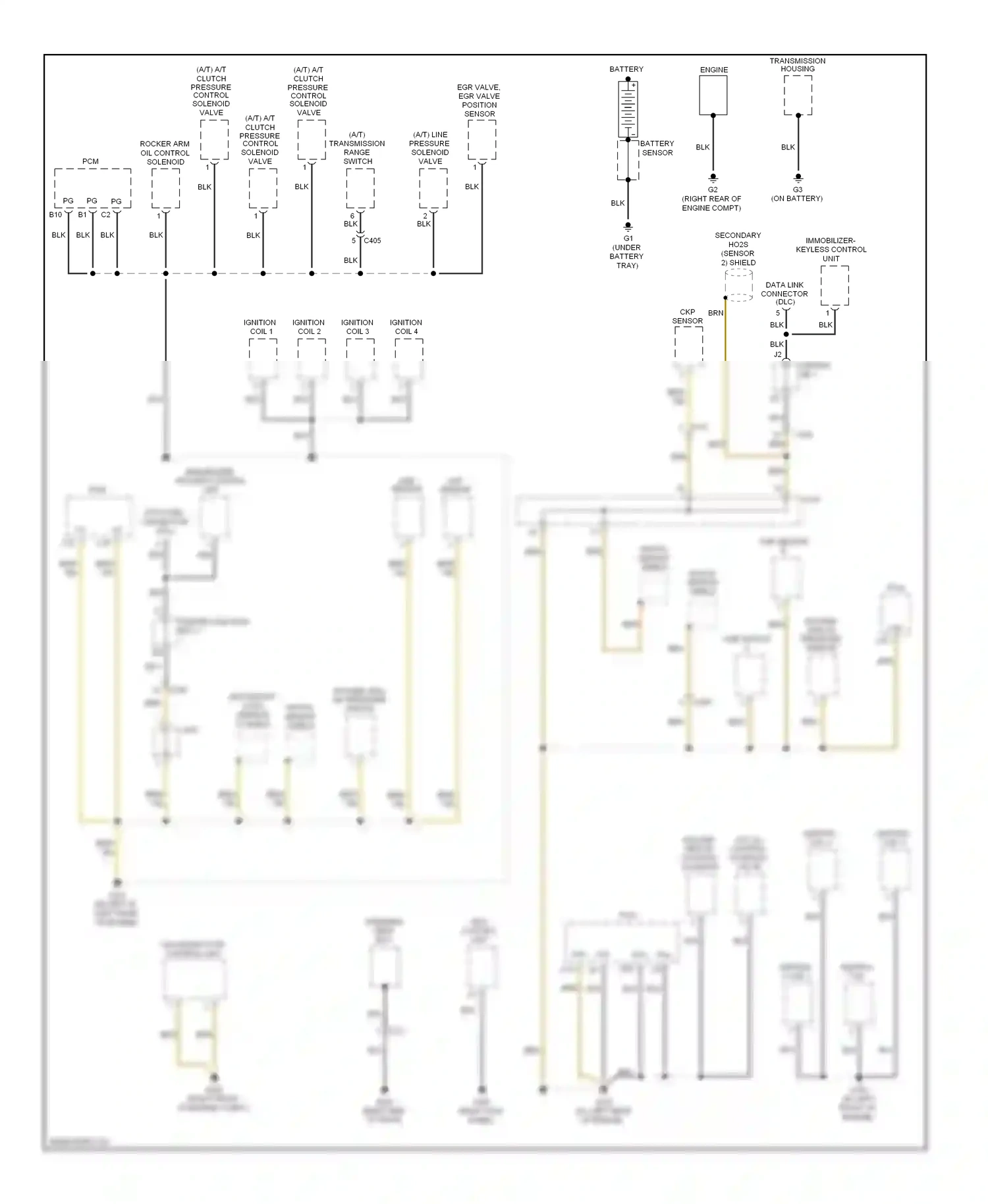Wiring diagram sensor 2 shield for Honda Civic IX (2011-2015) (1 of 1)