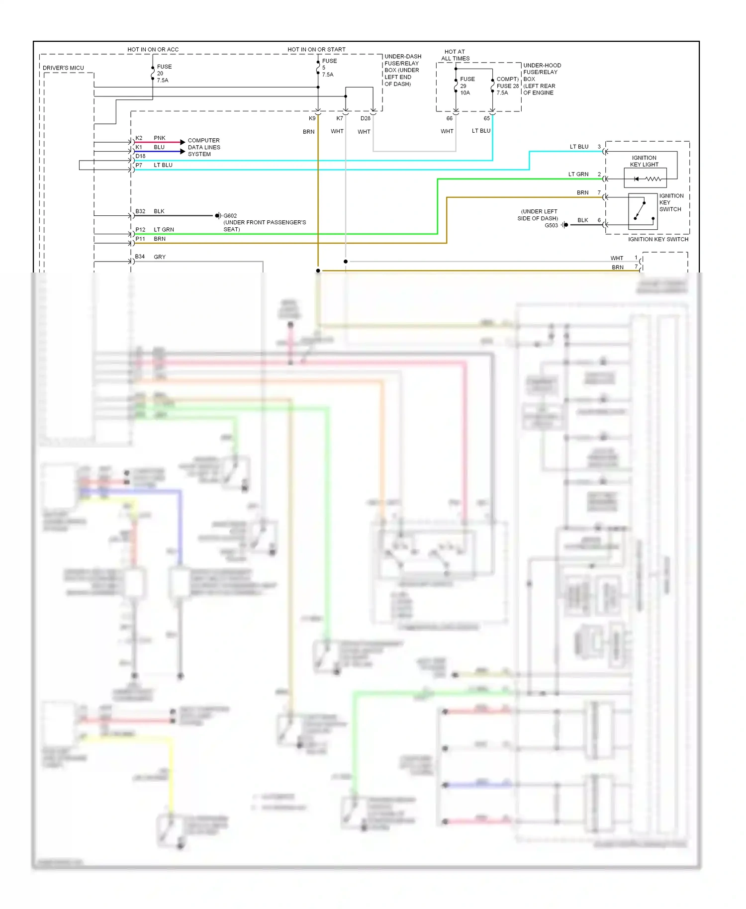 Wiring diagram stabilizing circuit for Honda Civic IX (2011-2015) (1 of 3)