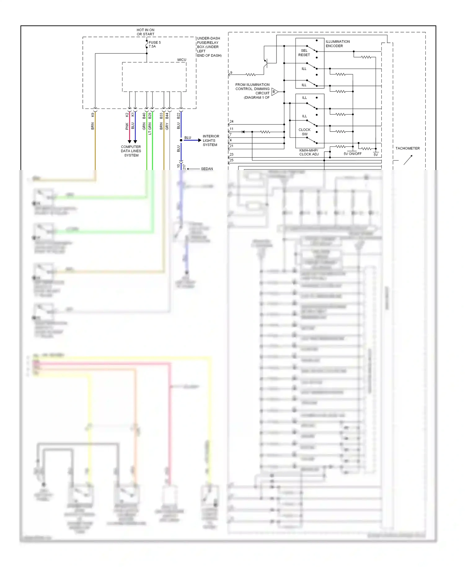 Wiring diagram trunk ind for Honda Civic IX (2011-2015) (1 of 4)
