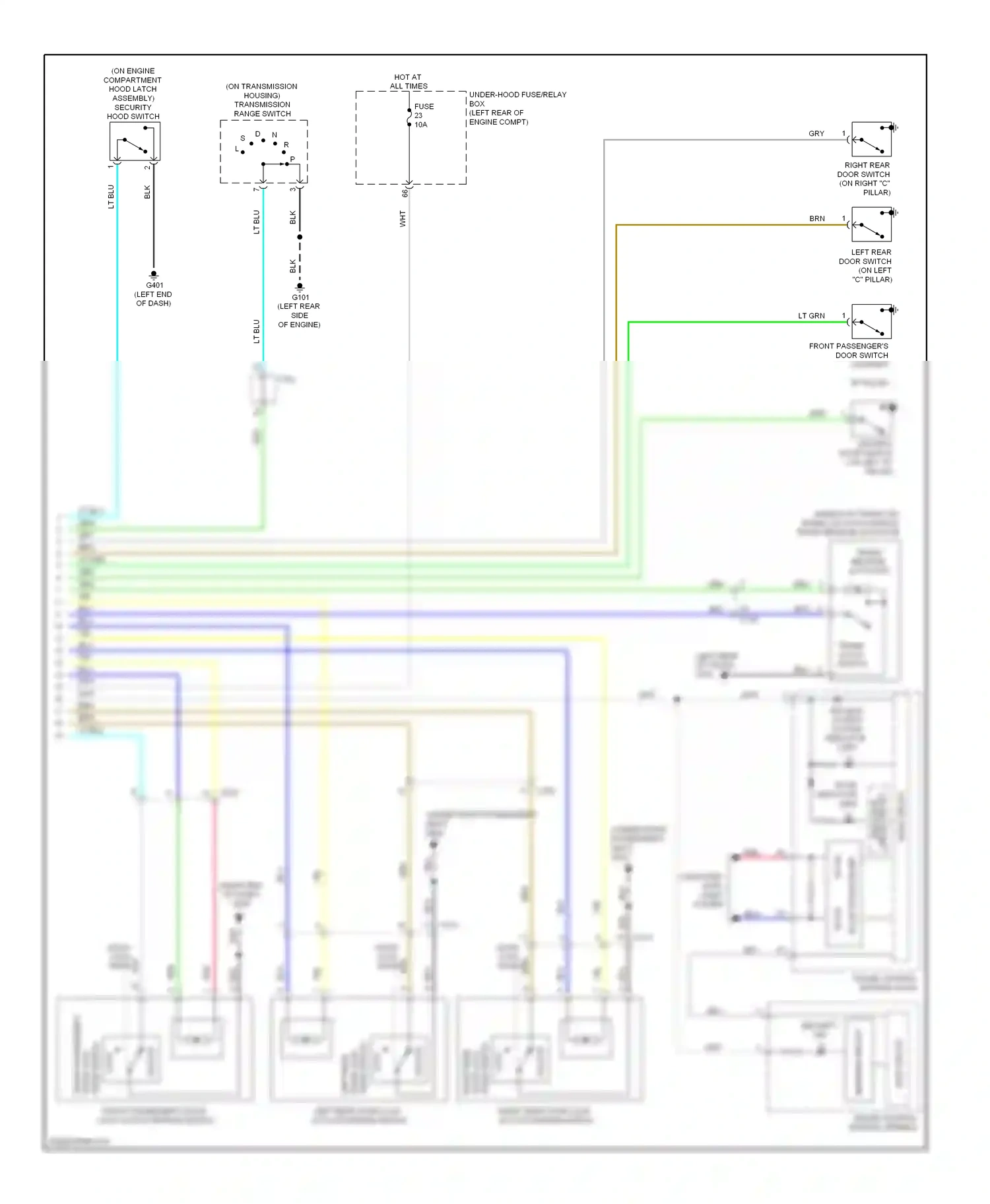 Wiring diagram trunk latch switch for Honda Civic IX (2011-2015) (2 of 4)