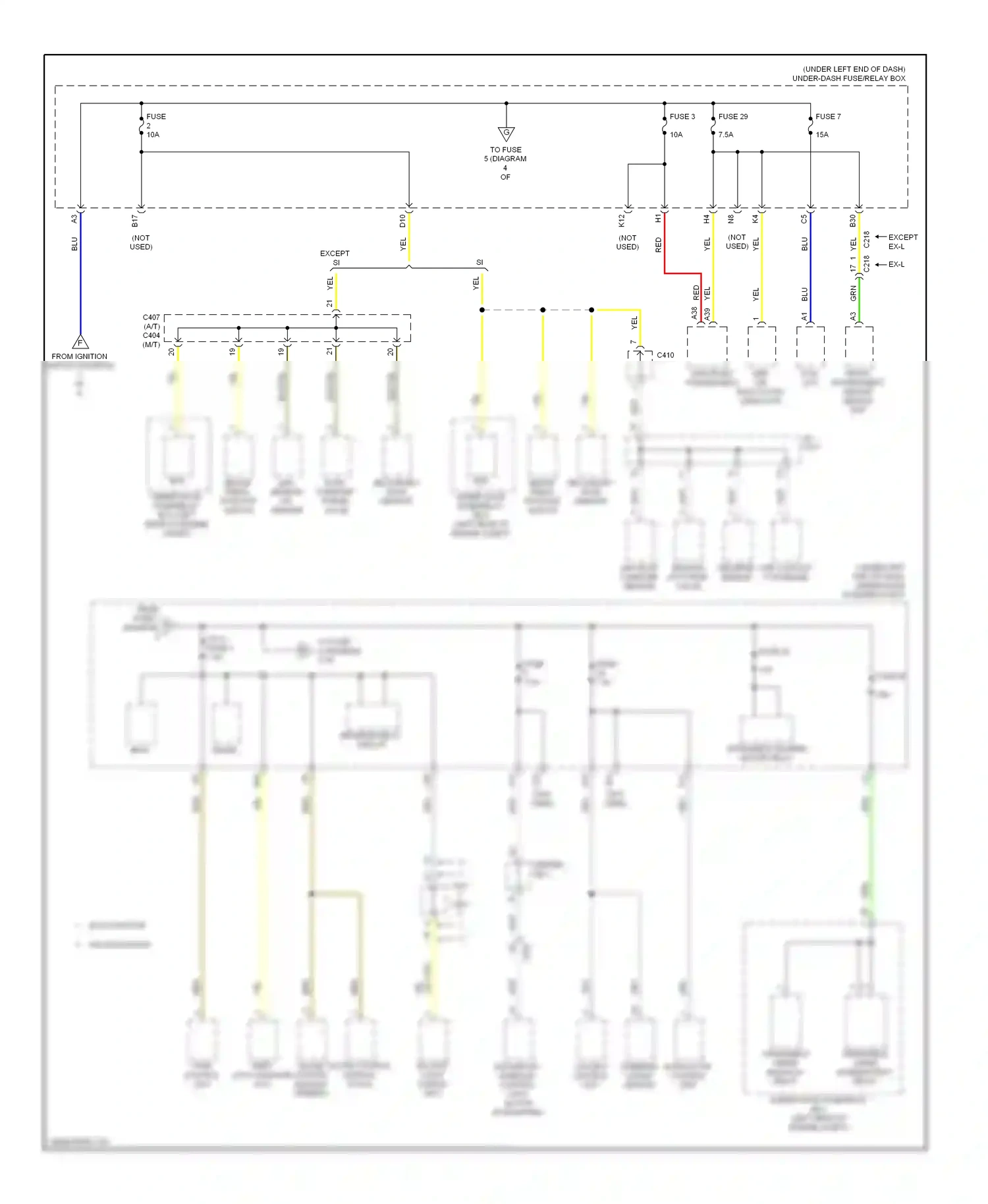 Wiring diagram w/o navigation for Honda Civic IX (2011-2015) (6 of 9)