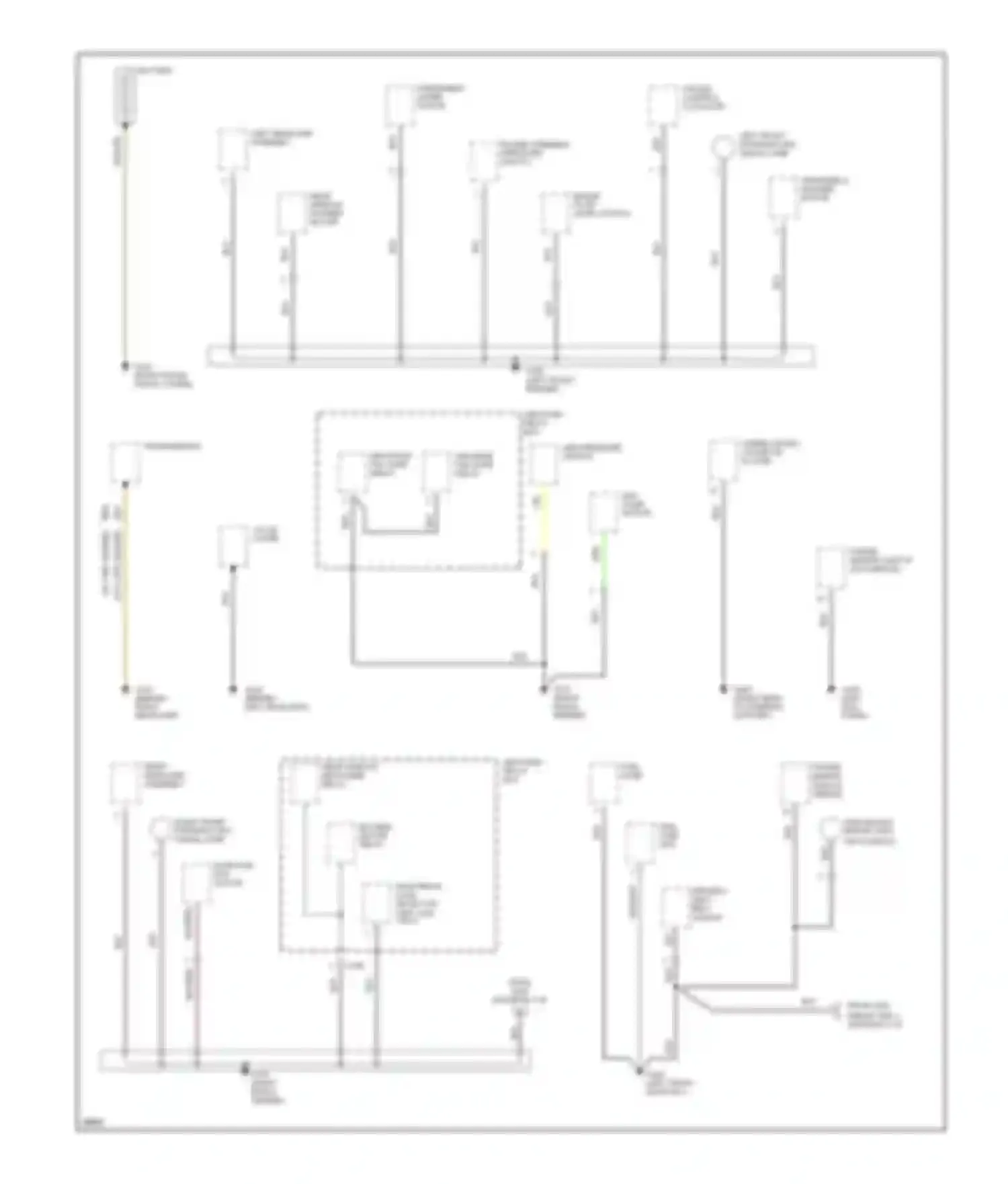 Civic Honda V (1991-1997): Ground distribution circuit (1 of 4)