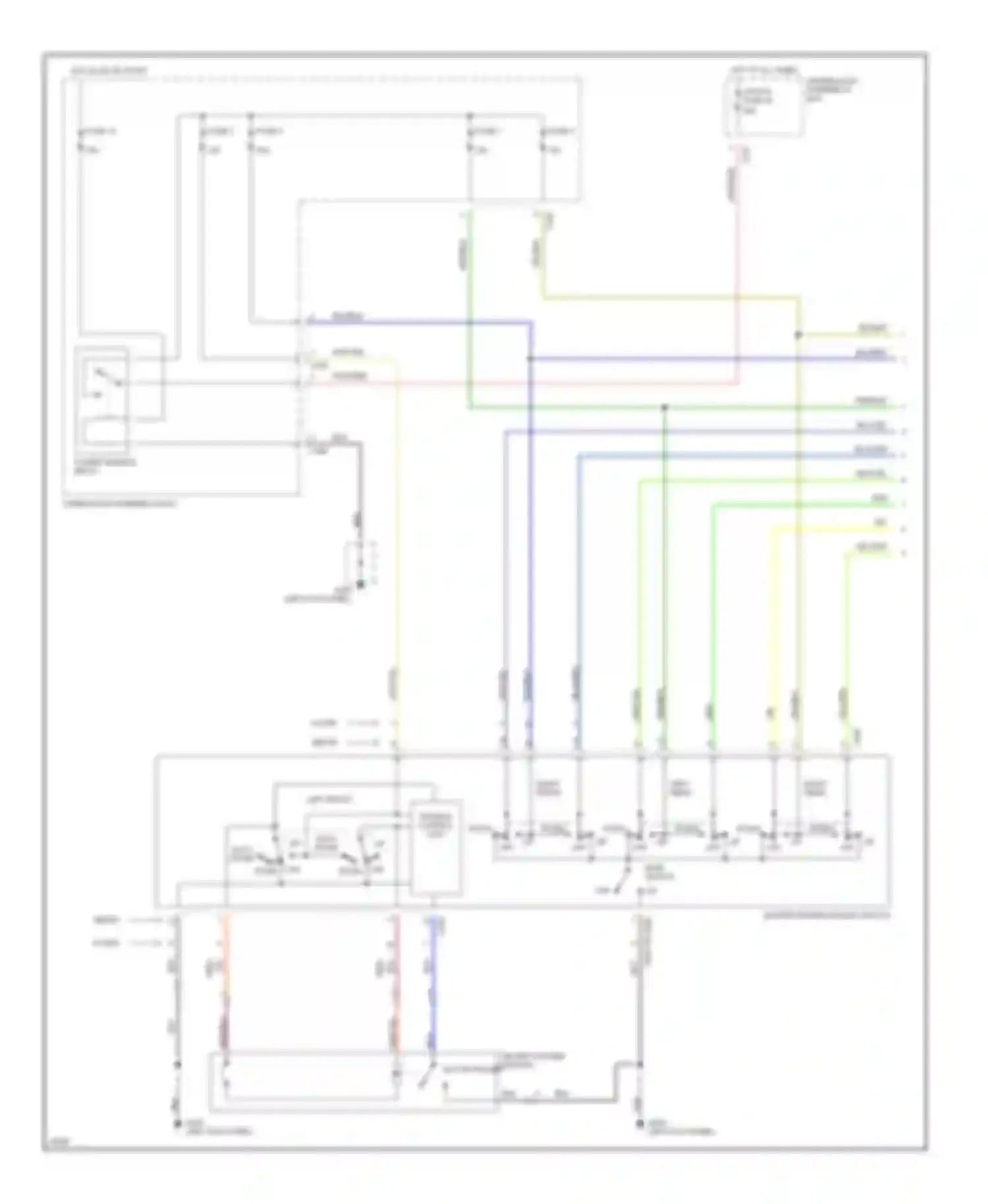 Civic Honda V (1991-1997): Power window circuit (1 of 2)