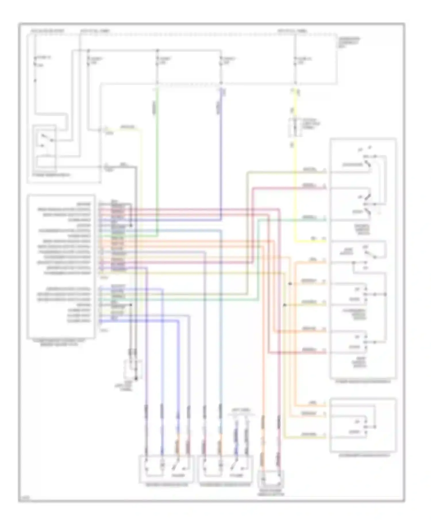 Civic Honda V (1991-1997): Power window circuit