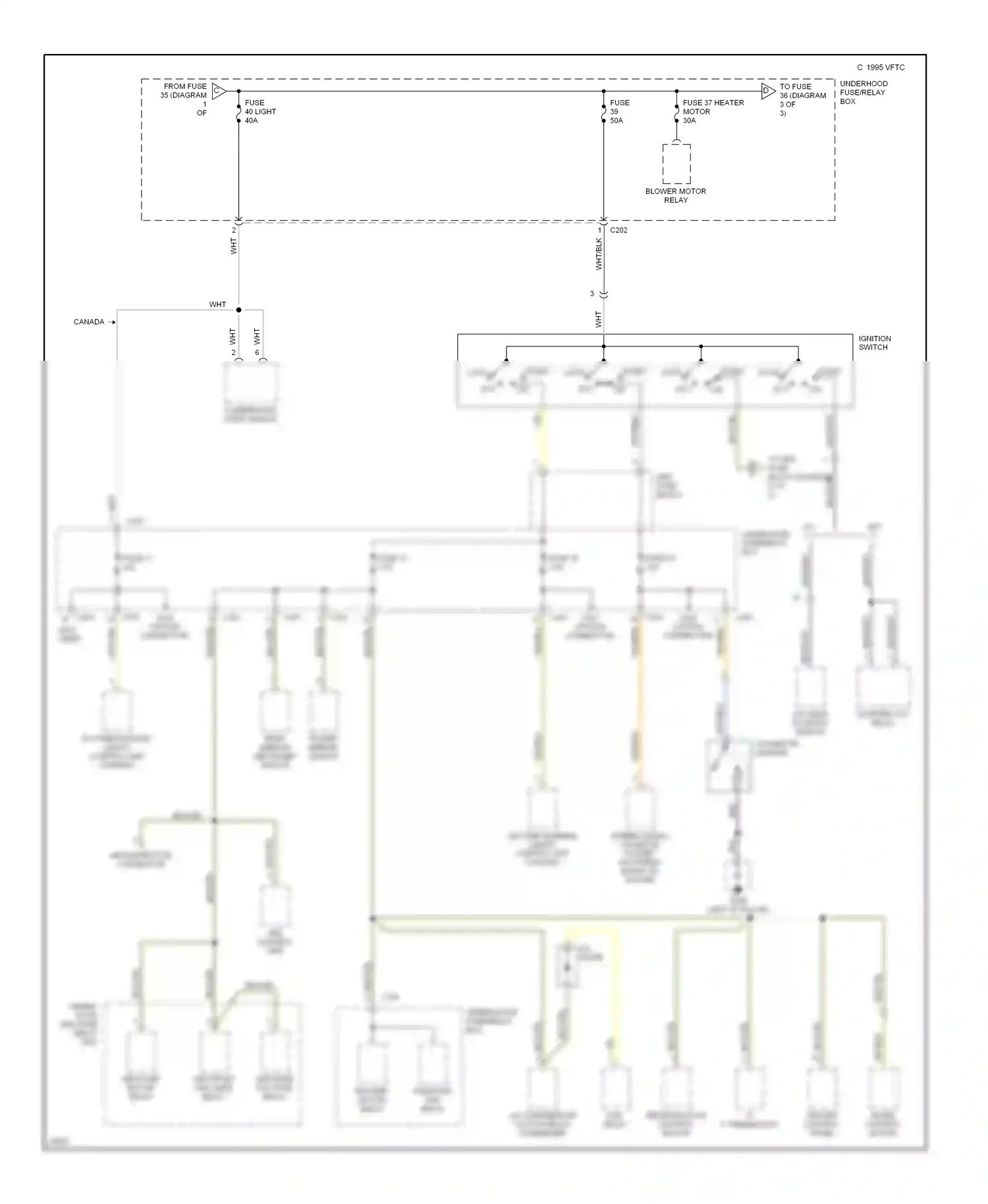 Wiring diagram cigarette lighter for Honda Civic V (1991-1997) (3 of 4)