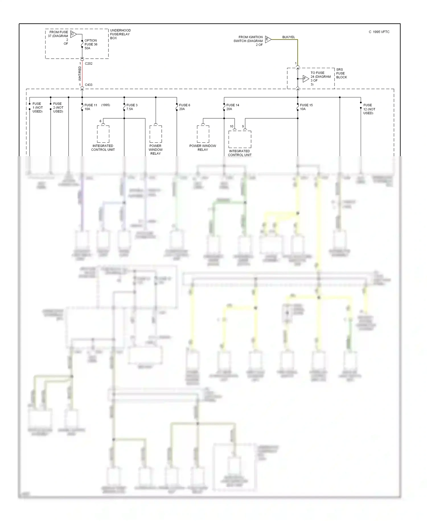 Wiring diagram distributor assembly for Honda Civic V (1991-1997) (1 of 2)