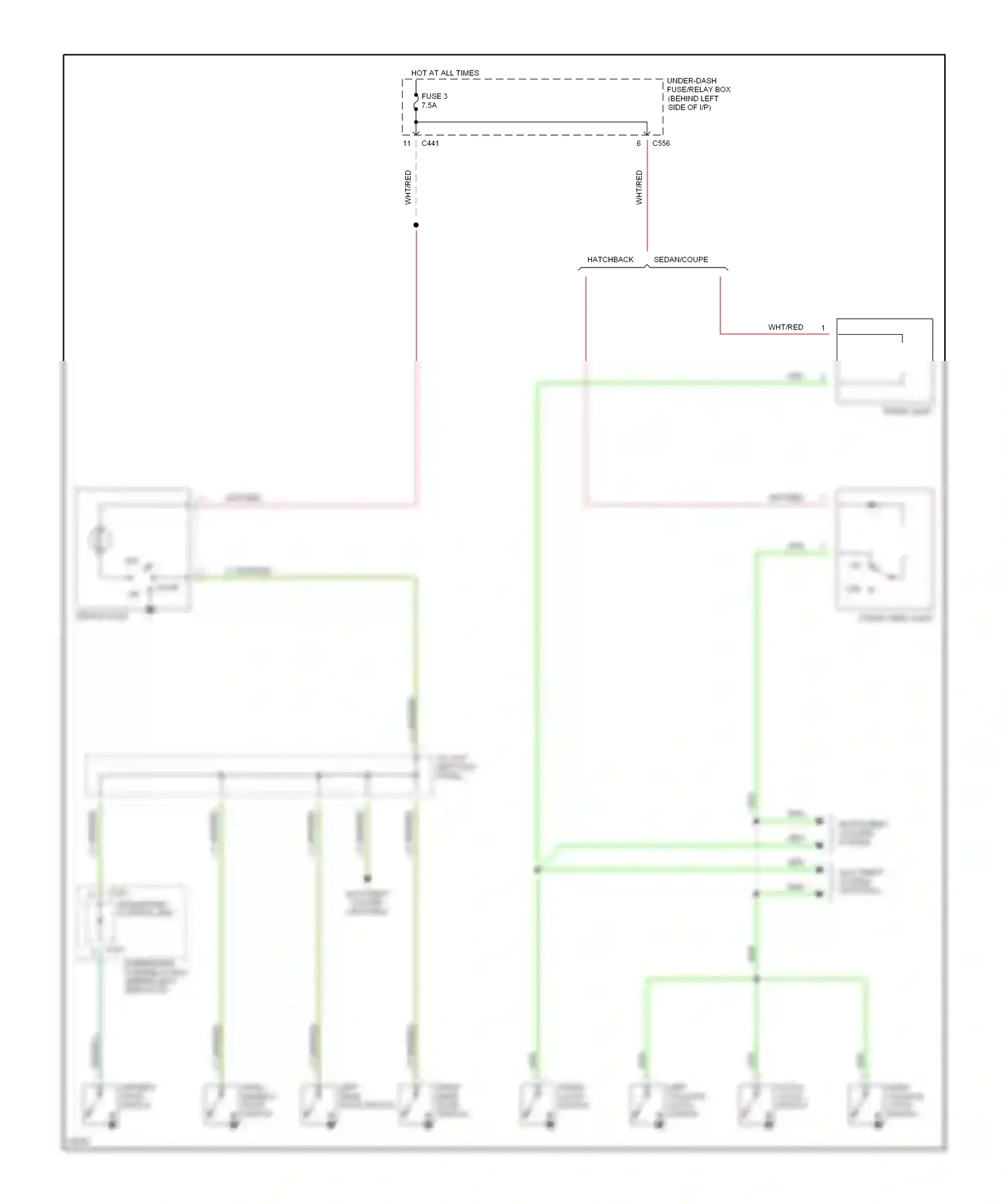 Wiring diagram integrated control unit for Honda Civic V (1991-1997) (5 of 12)