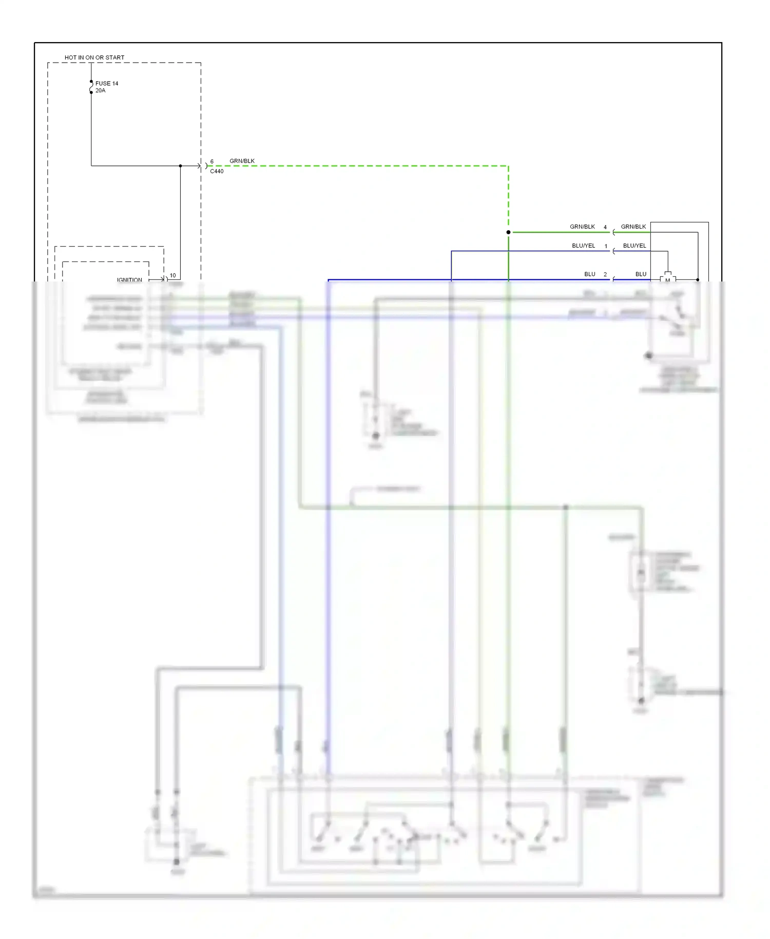 Wiring diagram integrated control unit for Honda Civic V (1991-1997) (2 of 12)