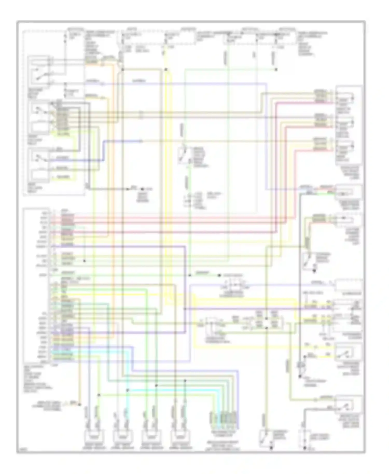 Wiring diagram left rear wheel sensor right front wheel sensor for Honda Civic V (1991-1997) (1 of 1)