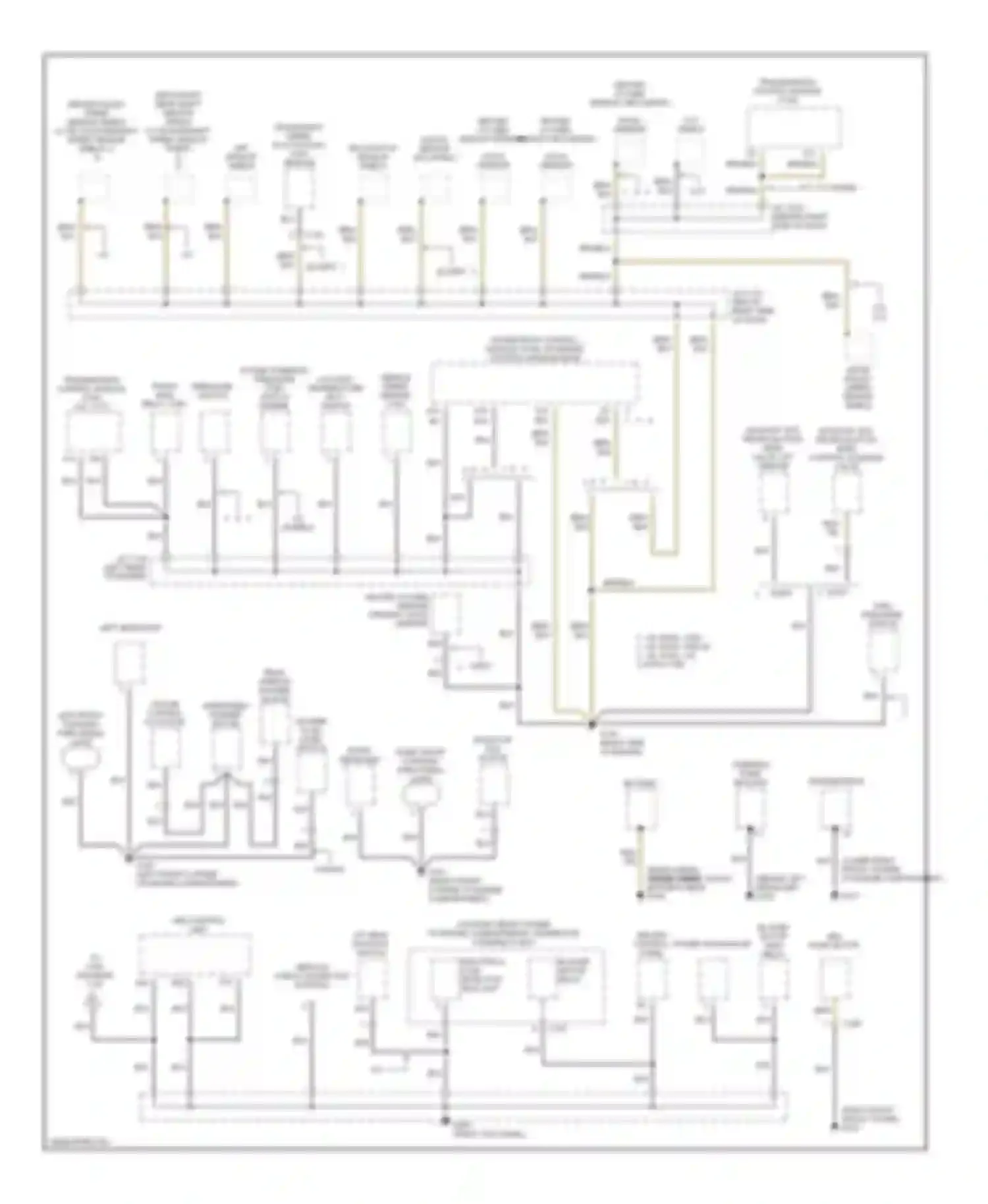 Civic Honda VI (1995-2002): Ground distribution circuit (1 of 3)