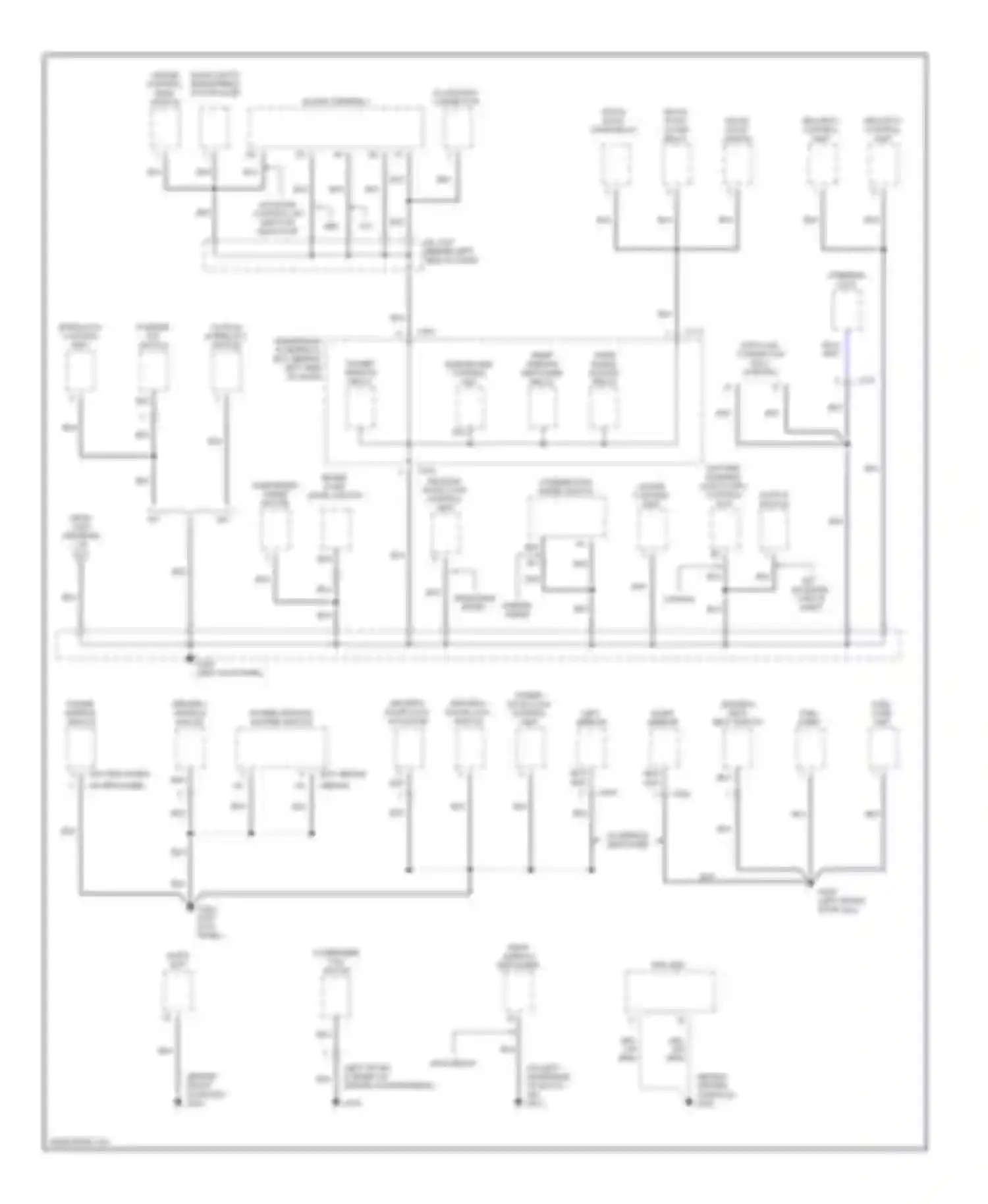 Civic Honda VI (1995-2002): Ground distribution circuit (2 of 3)