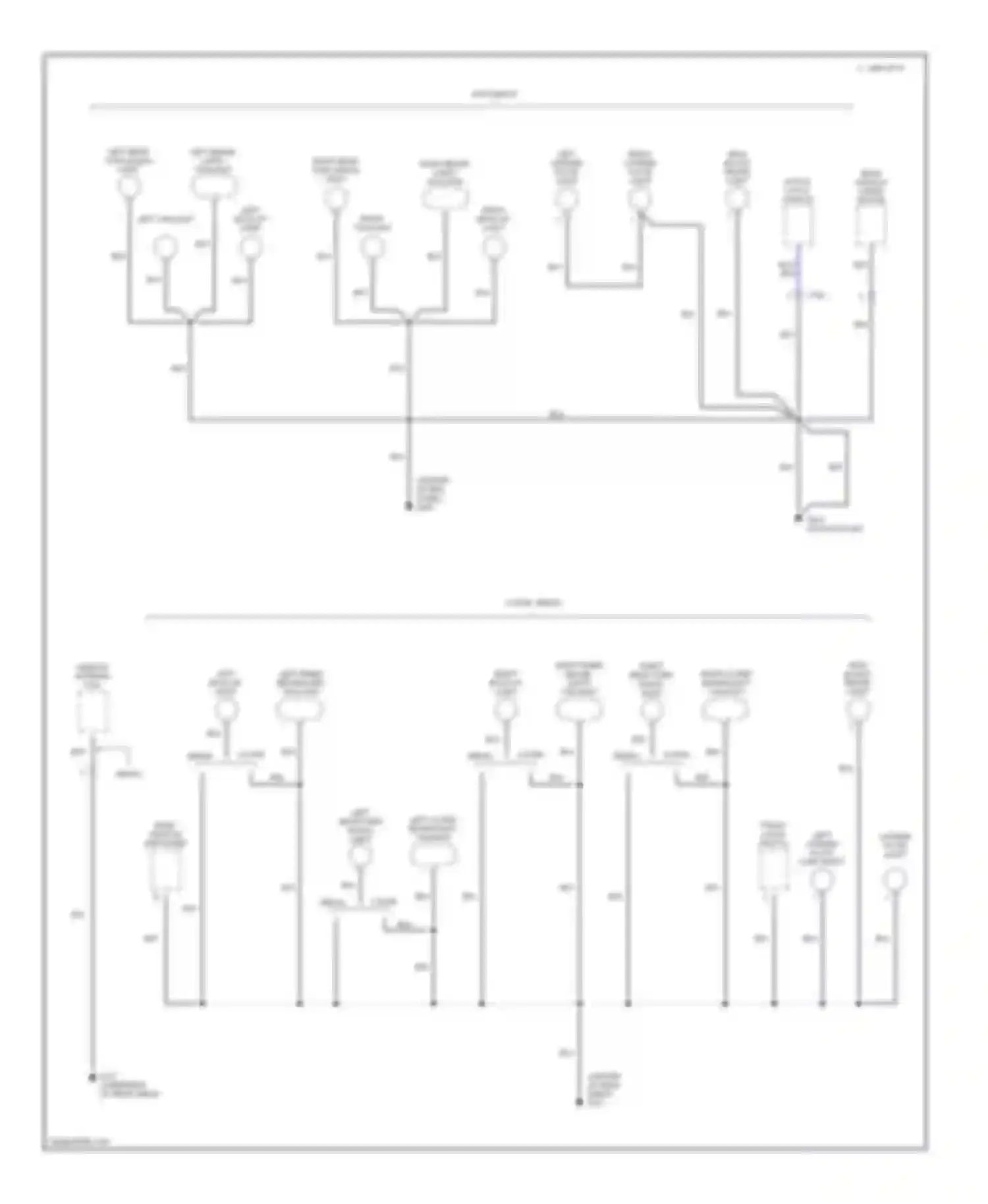 Civic Honda VI (1995-2002): Ground distribution circuit (3 of 3)