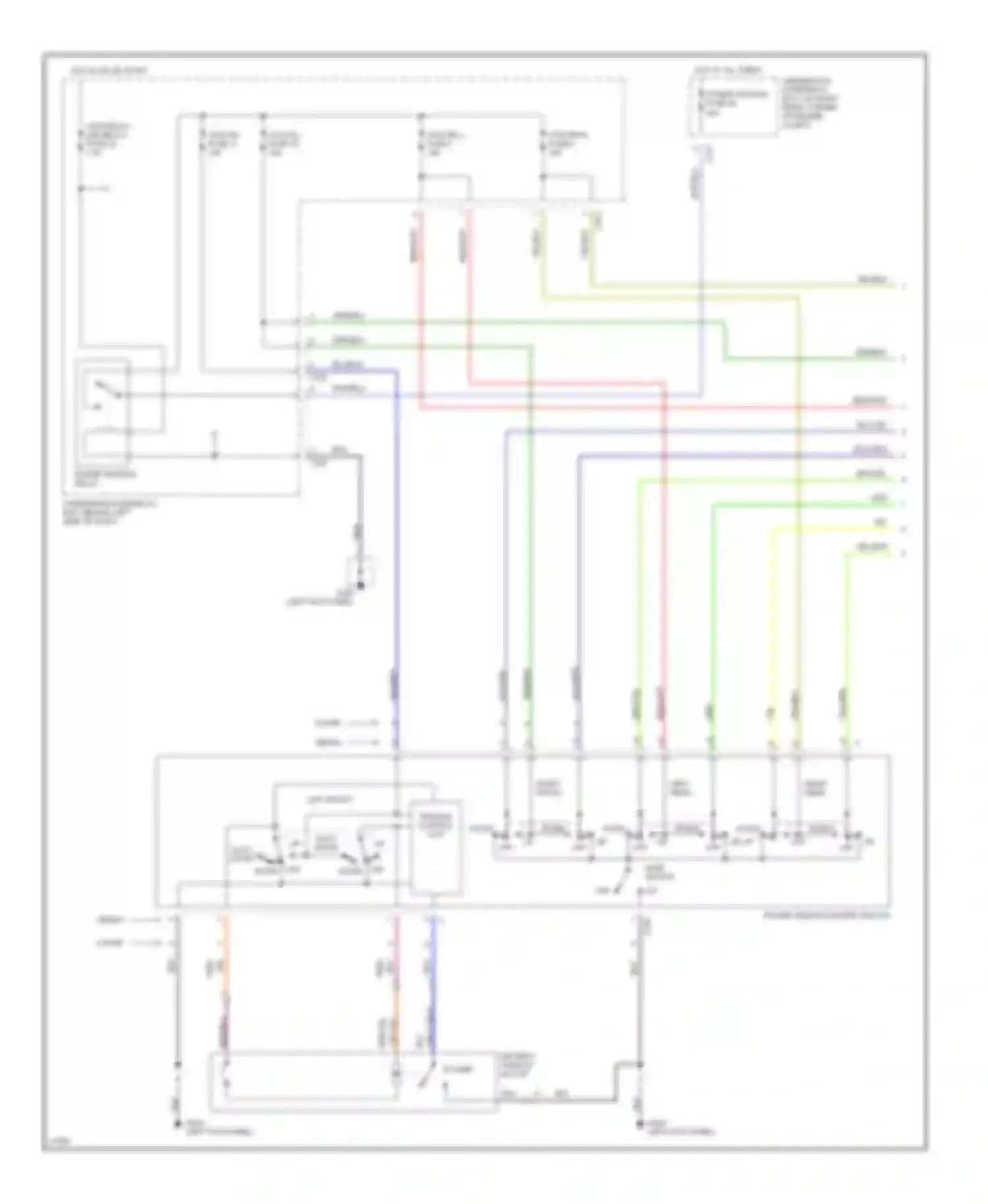 Civic Honda VI (1995-2002): Power window circuit (1 of 2)