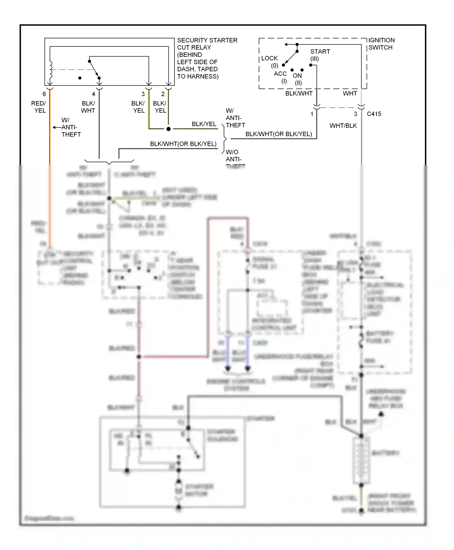 Wiring diagram blu for Honda Civic VI (1995-2002) (37 of 39)