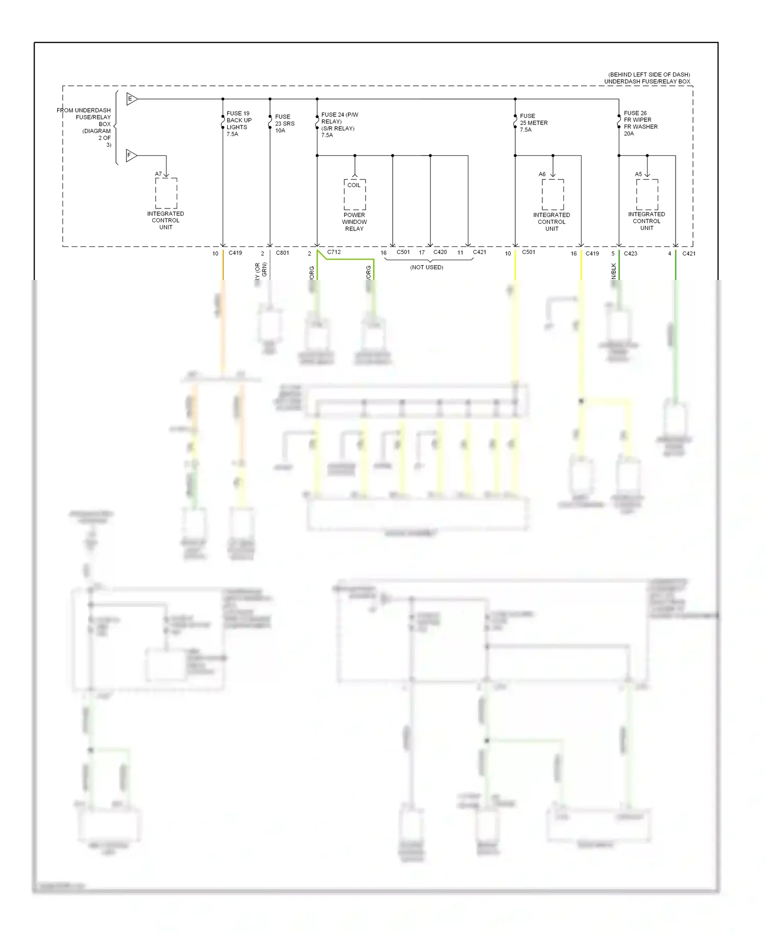 Wiring diagram brake switch for Honda Civic VI (1995-2002) (1 of 1)