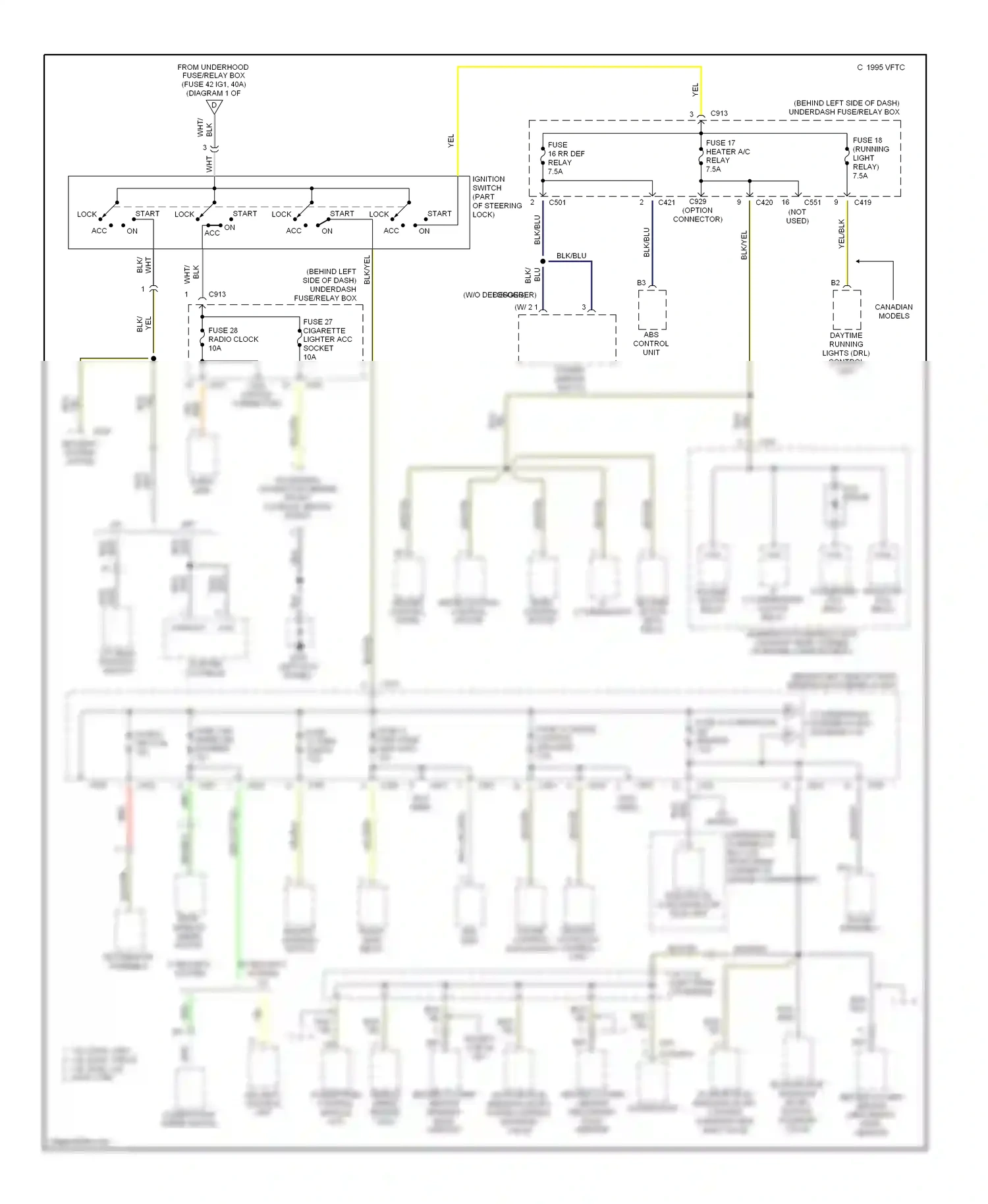 Honda Civic VI (1995-2002) electrical load detector (eld) unit wiring diagram  (2 of 4)