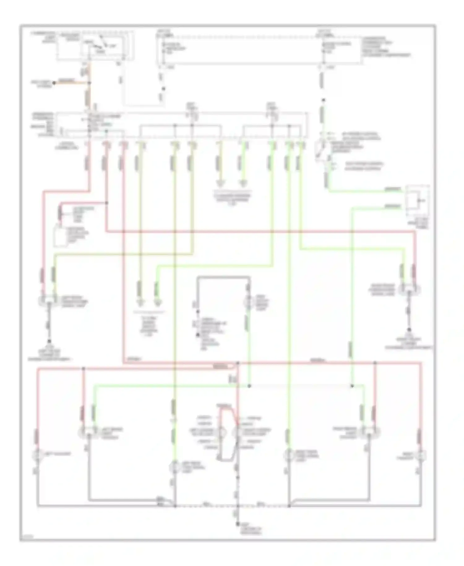 Wiring diagram left front parking/turn signal light for Honda Civic VI (1995-2002) (2 of 2)