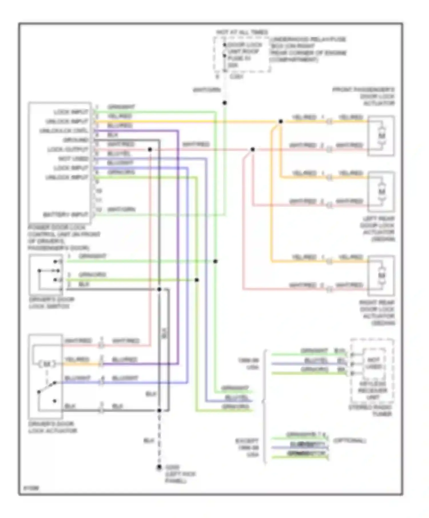 Wiring diagram not used for Honda Civic VI (1995-2002) (3 of 3)