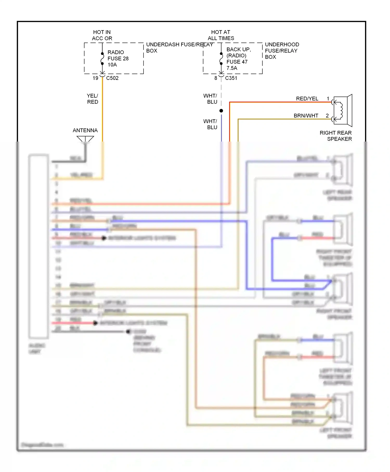 Wiring diagram red for Honda Civic VI (1995-2002) (36 of 40)