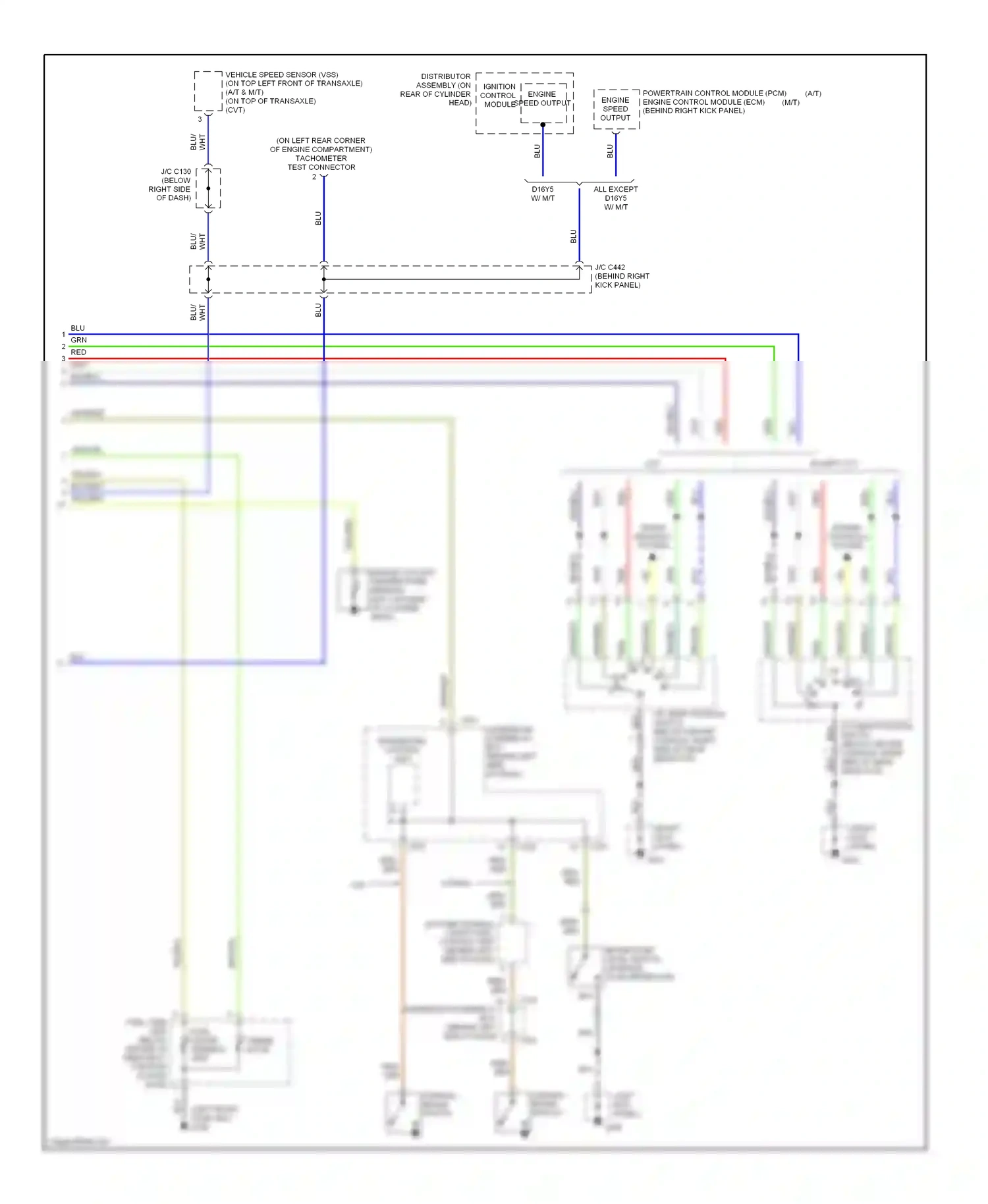 Wiring diagram red for Honda Civic VI (1995-2002) (26 of 40)