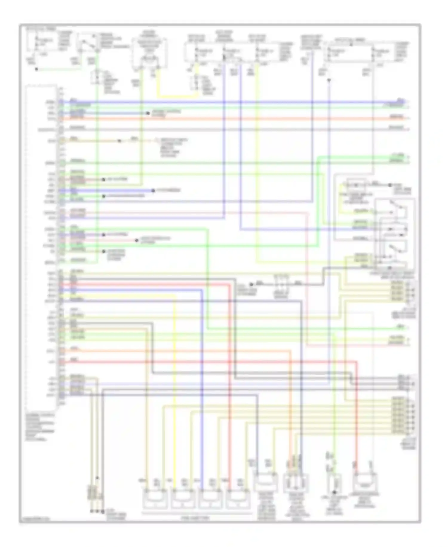 Wiring diagram (right side of engine for Honda Civic VI (1995-2002) (2 of 9)