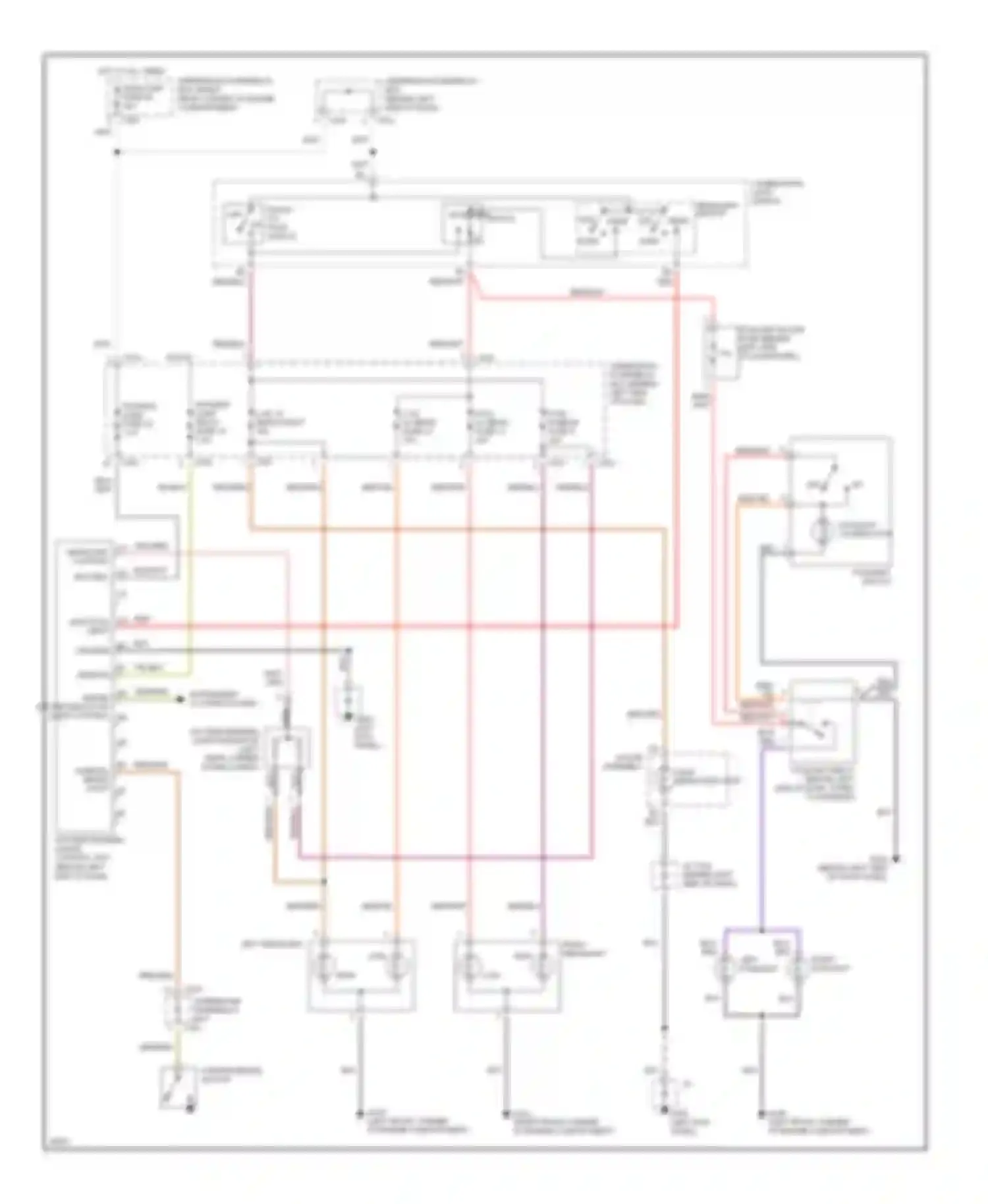 Wiring diagram underdash fuse/relay box for Honda Civic VI (1995-2002) (3 of 9)