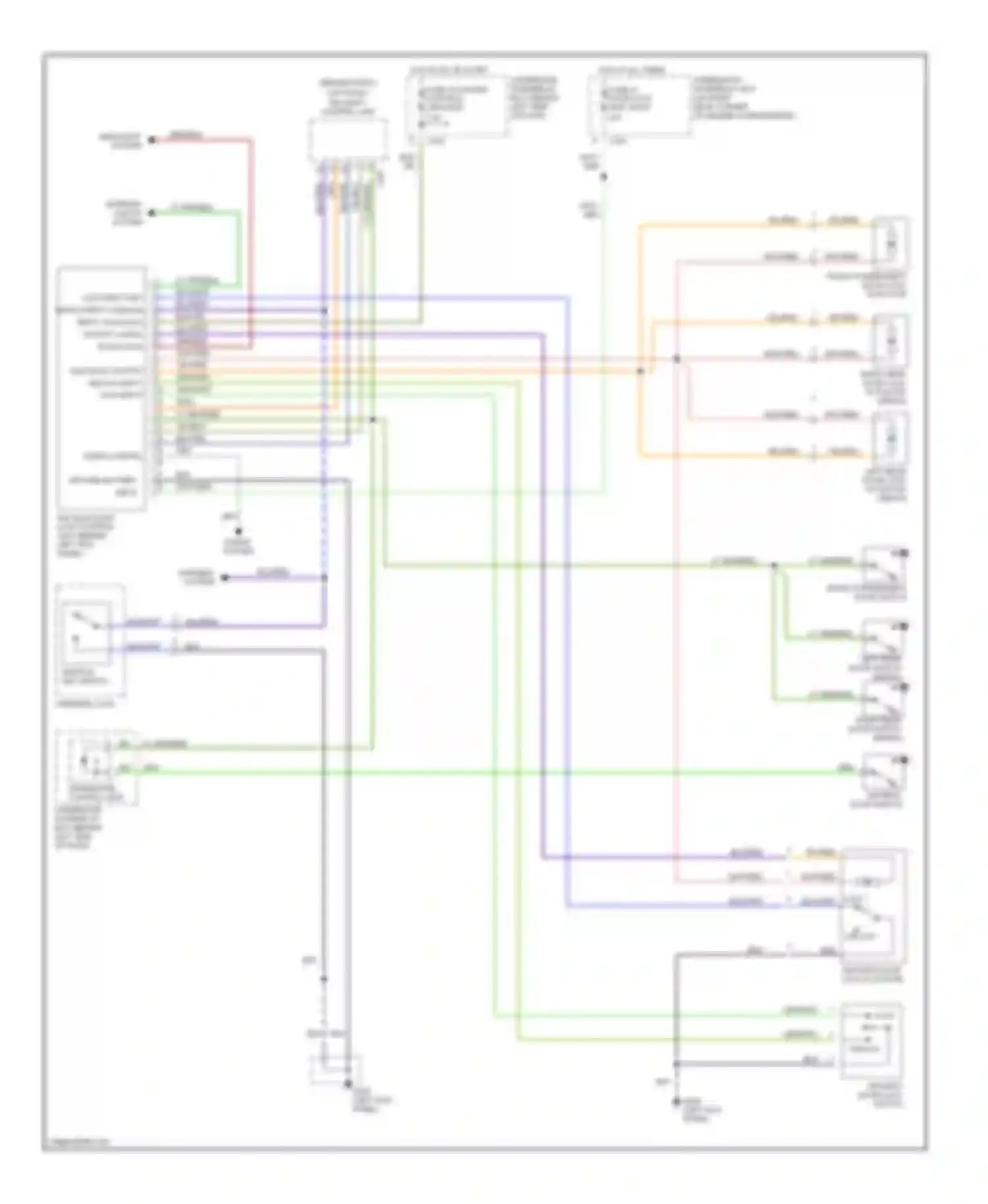 Wiring diagram unlck/lck output unlock input lock input for Honda Civic VI (1995-2002) (1 of 1)