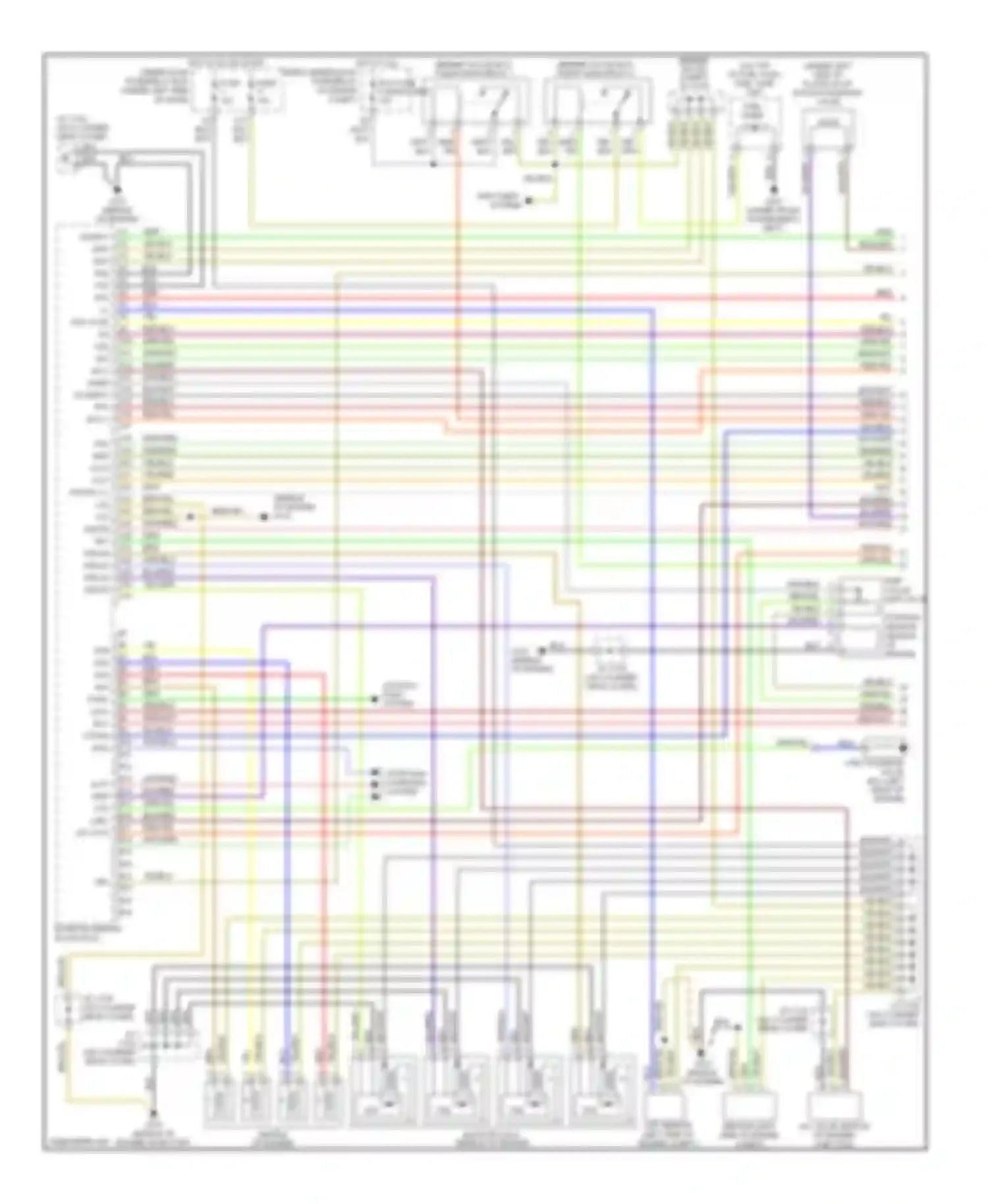 Civic Honda VII facelift (2003-2006): Wiring diagram engine performance 1.7l, except hx & gx (1 of 3)