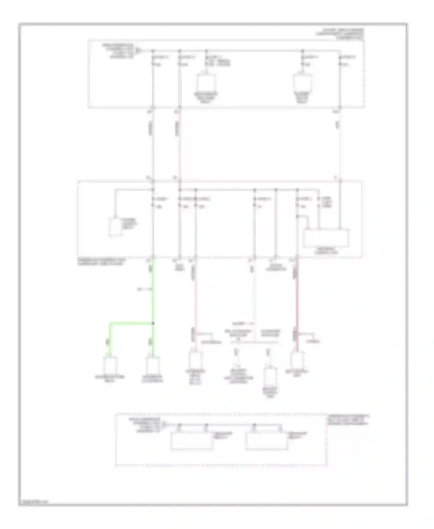 Civic Honda VII facelift (2003-2006): Power distribution circuit, except hybrid (2 of 4)