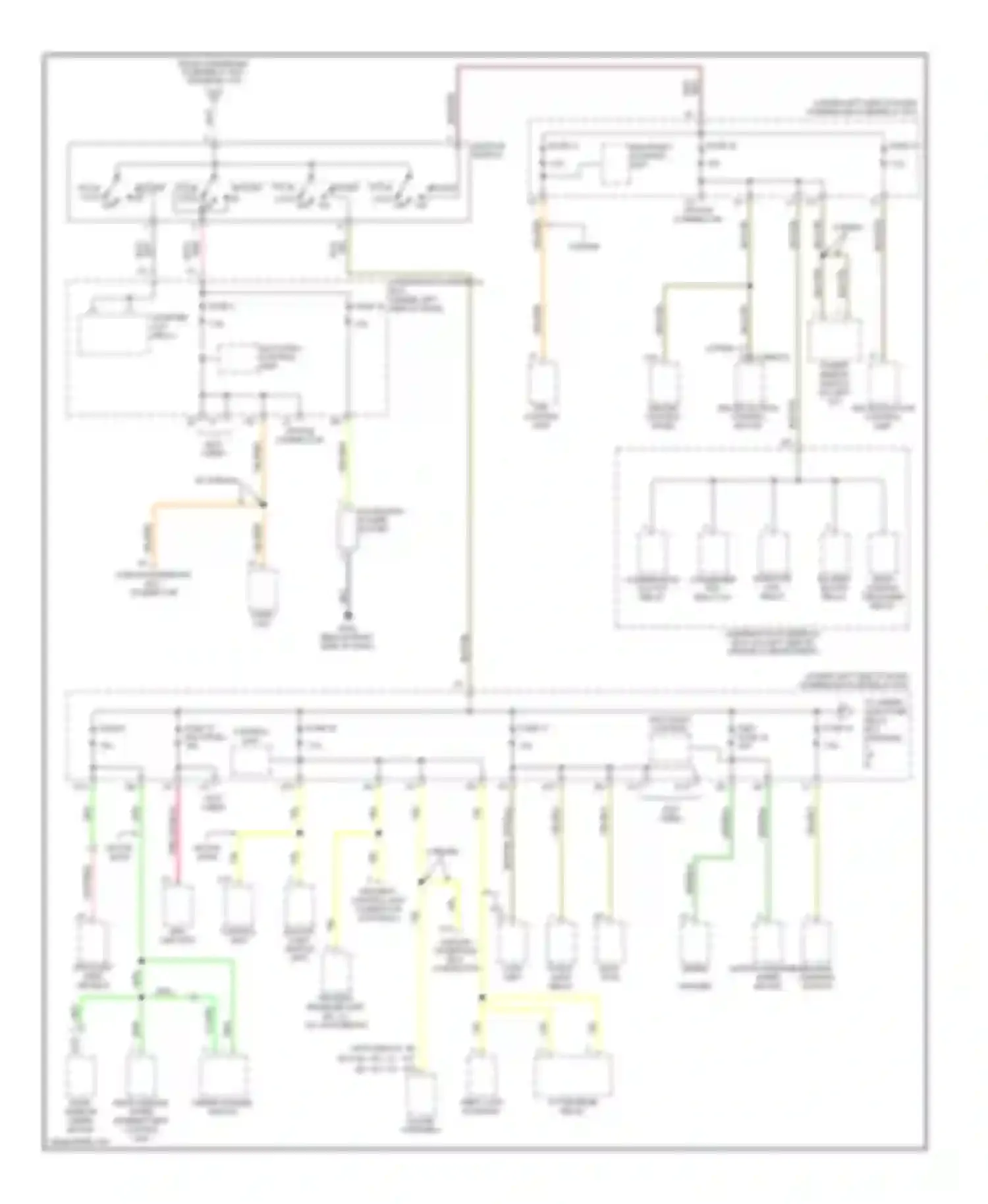 Civic Honda VII facelift (2003-2006): Power distribution circuit, except hybrid (3 of 4)