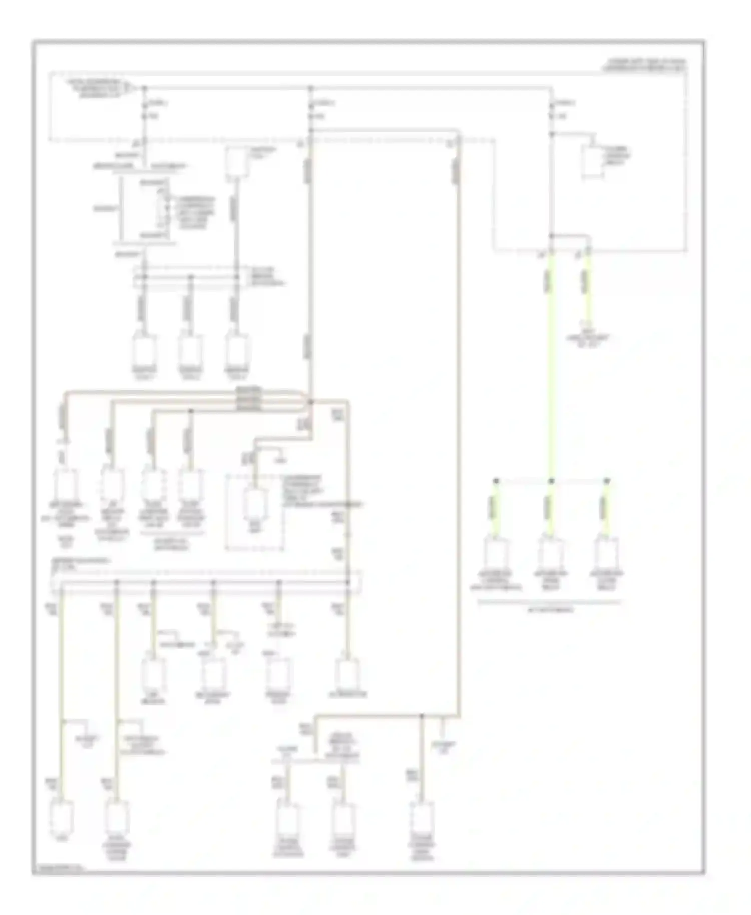 Civic Honda VII facelift (2003-2006): Power distribution circuit, except hybrid (4 of 4)