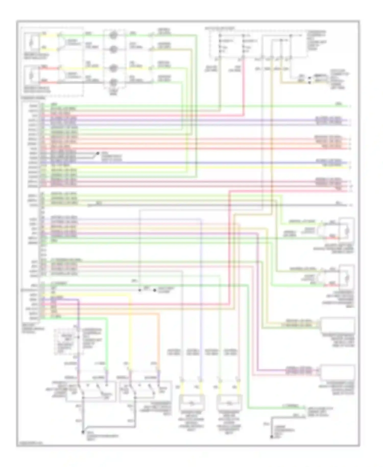 Civic Honda VII facelift (2003-2006): Supplemental restraints circuit, hatchback (1 of 2)