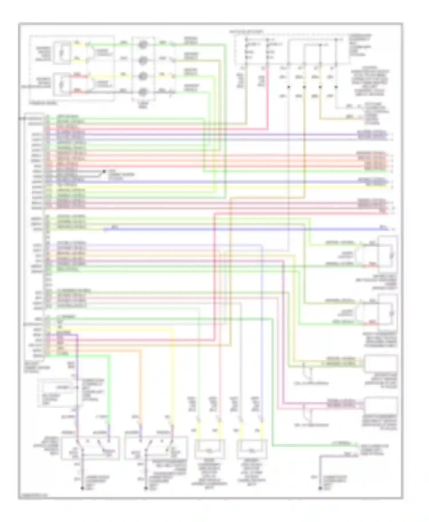 Civic Honda VII facelift (2003-2006): Supplemental restraints circuit, hybrid (1 of 2)