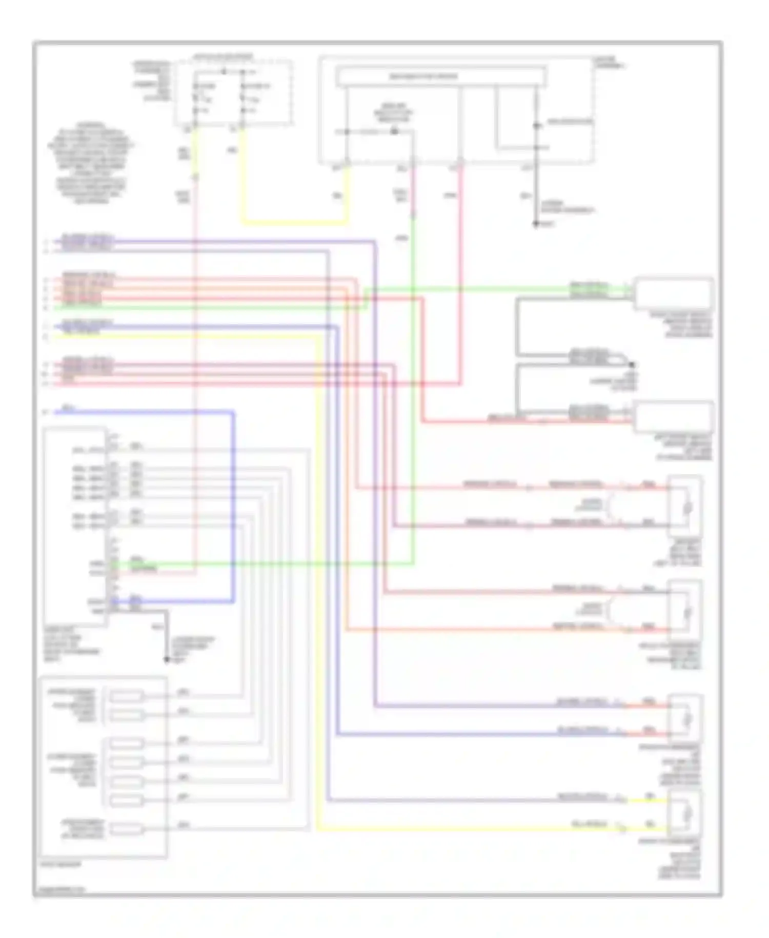 Civic Honda VII facelift (2003-2006): Supplemental restraints circuit, hybrid (2 of 2)