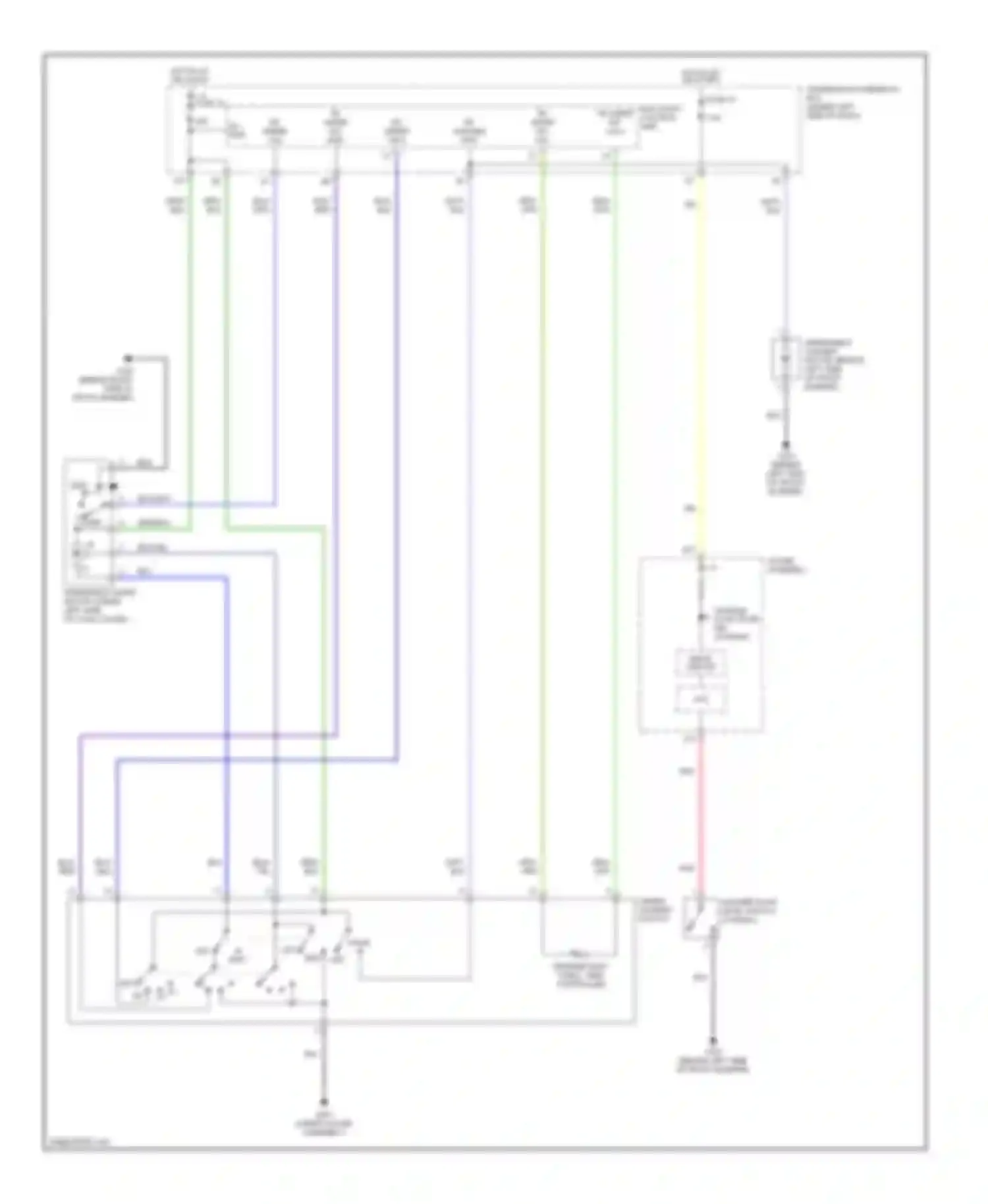 Civic Honda VII facelift (2003-2006): Front wiper/washer circuit, hybrid
