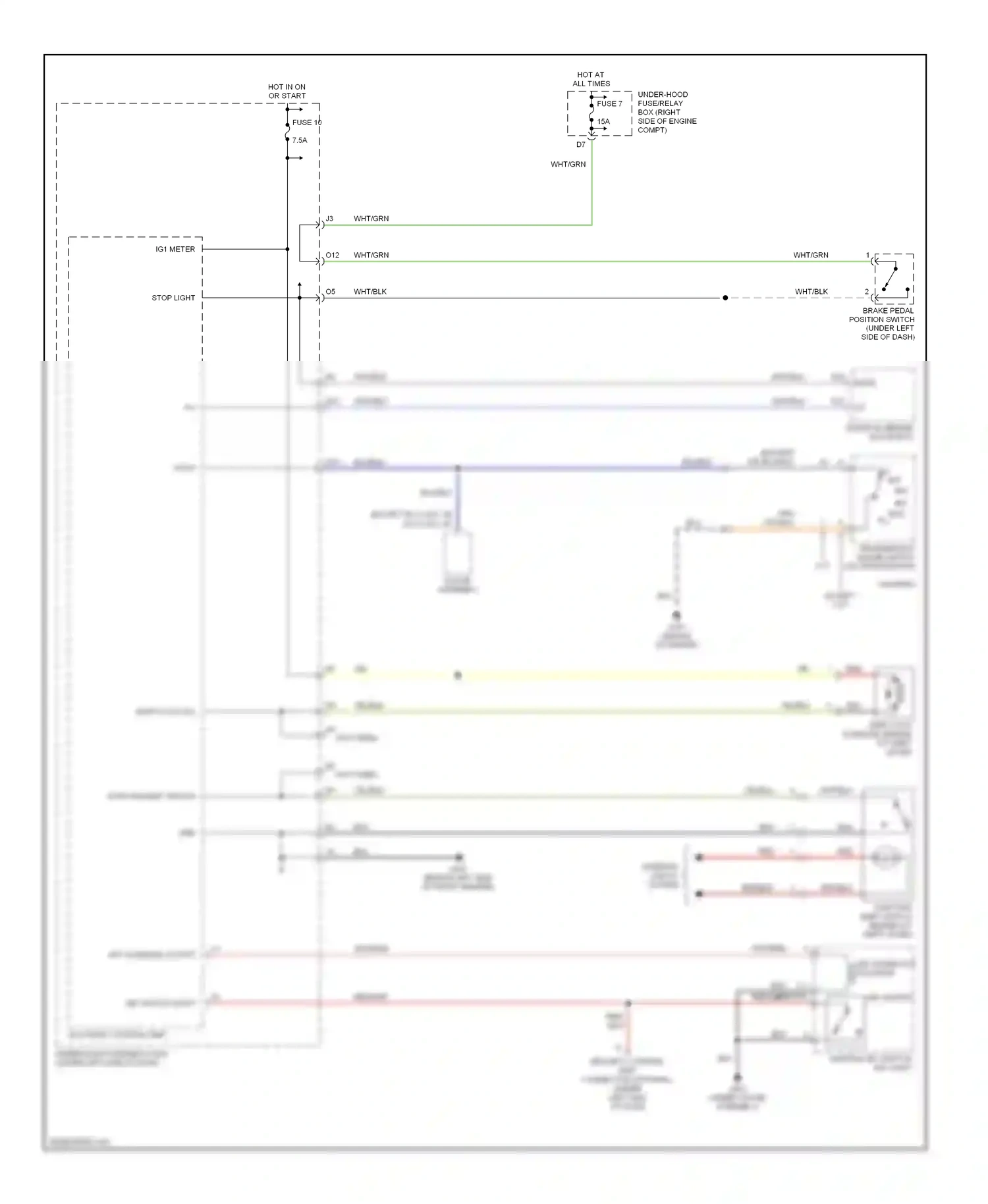 Wiring diagram 3 1 ignition key switch for Honda Civic VII facelift (2003-2006) (1 of 1)