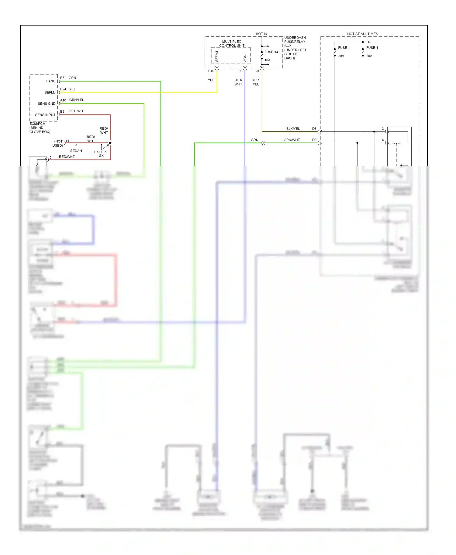 Wiring diagram blk for Honda Civic VII facelift (2003-2006) (80 of 149)