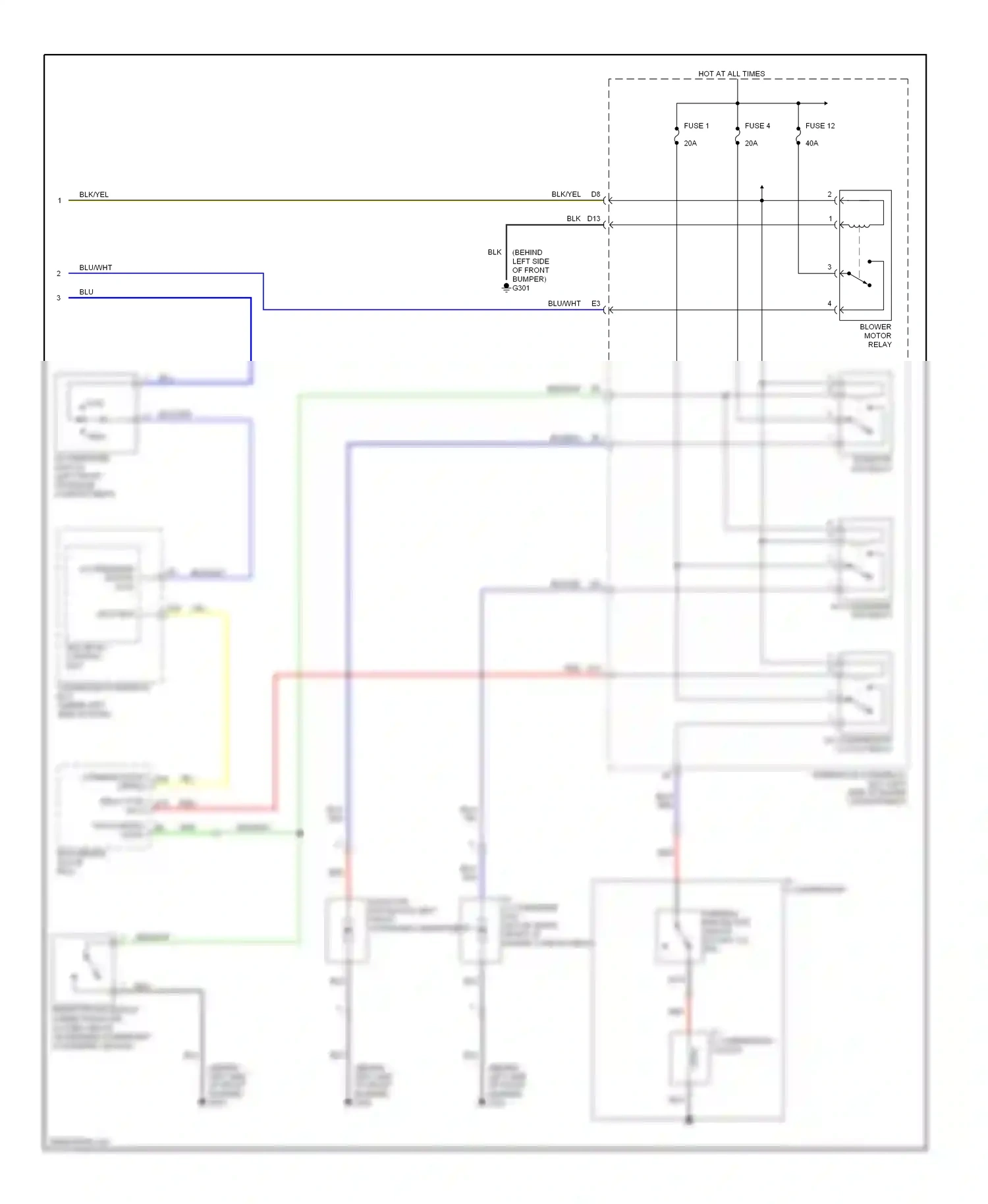 Wiring diagram blk for Honda Civic VII facelift (2003-2006) (10 of 149)