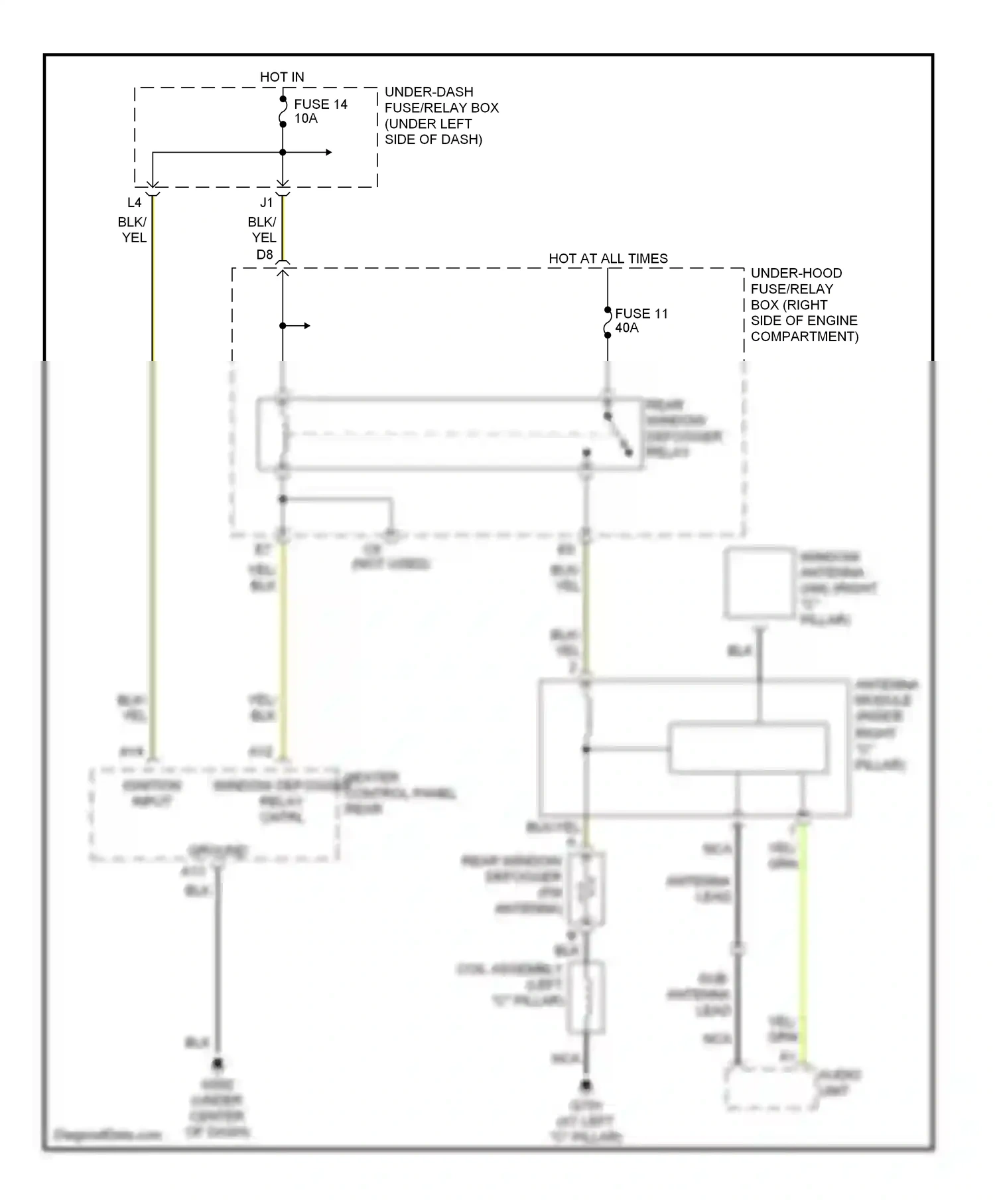 Wiring diagram blk for Honda Civic VII facelift (2003-2006) (36 of 149)
