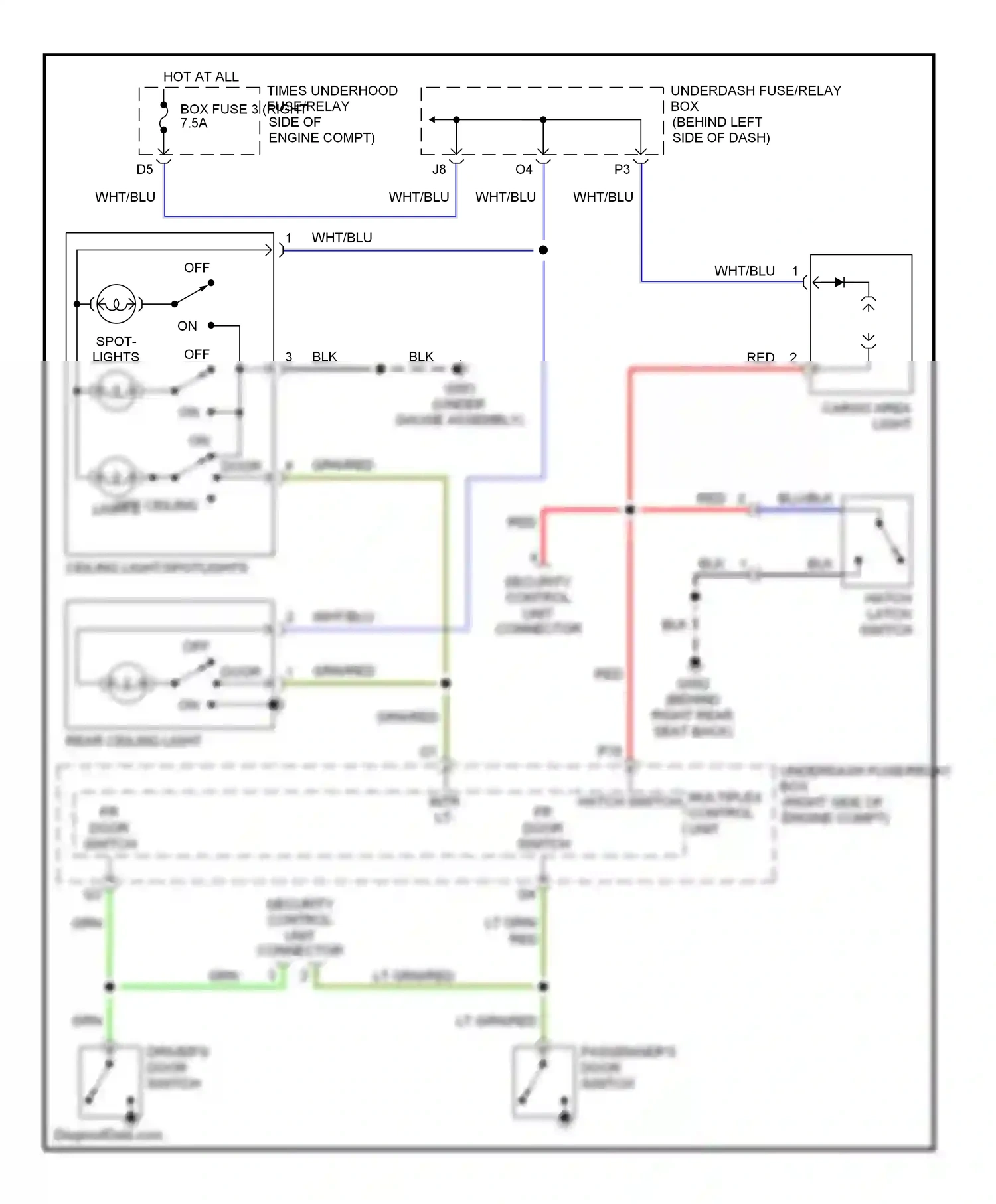 Wiring diagram blk for Honda Civic VII facelift (2003-2006) (92 of 149)