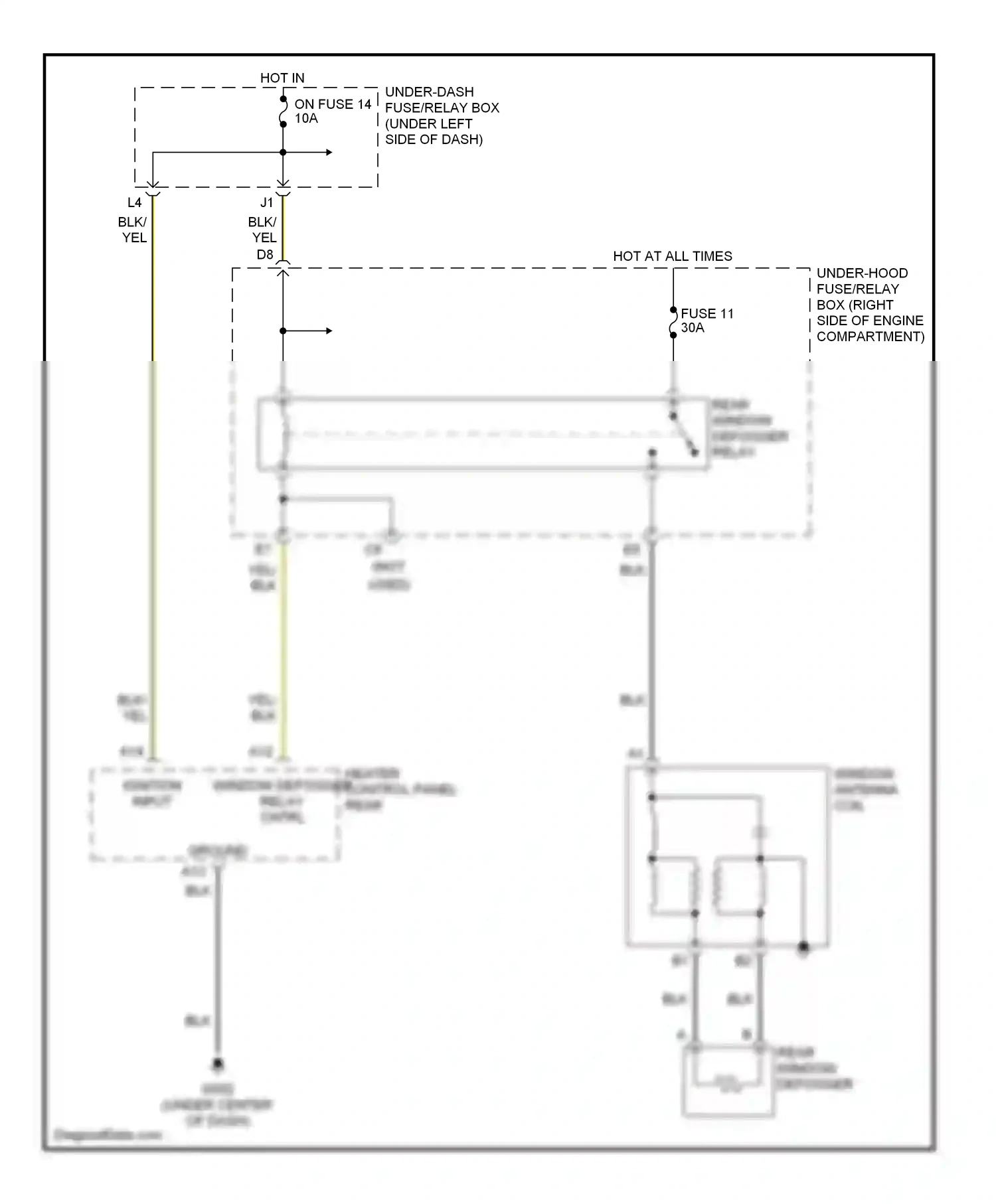 Wiring diagram blk for Honda Civic VII facelift (2003-2006) (39 of 149)