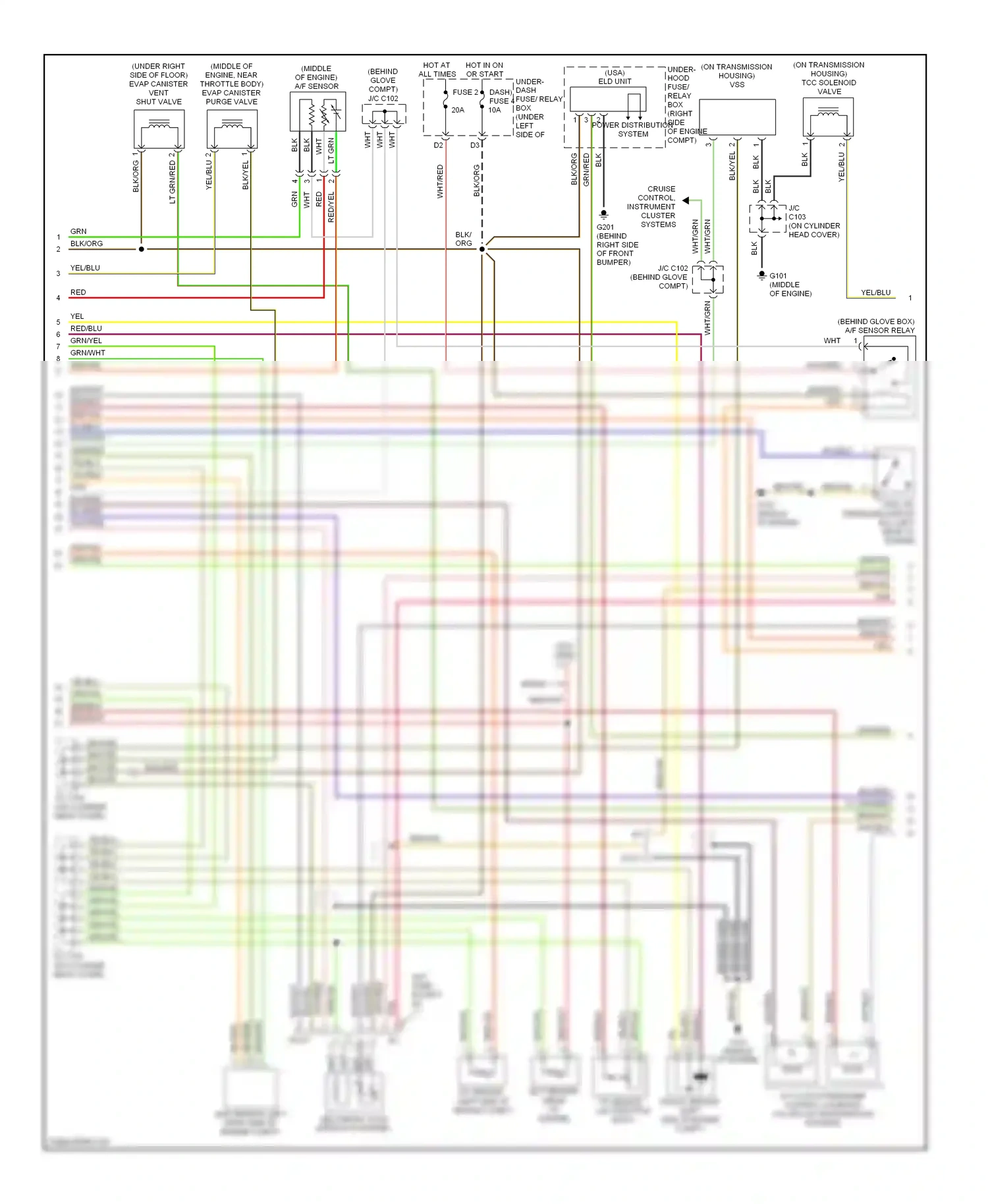 Wiring diagram blk/red for Honda Civic VII facelift (2003-2006) (13 of 31)