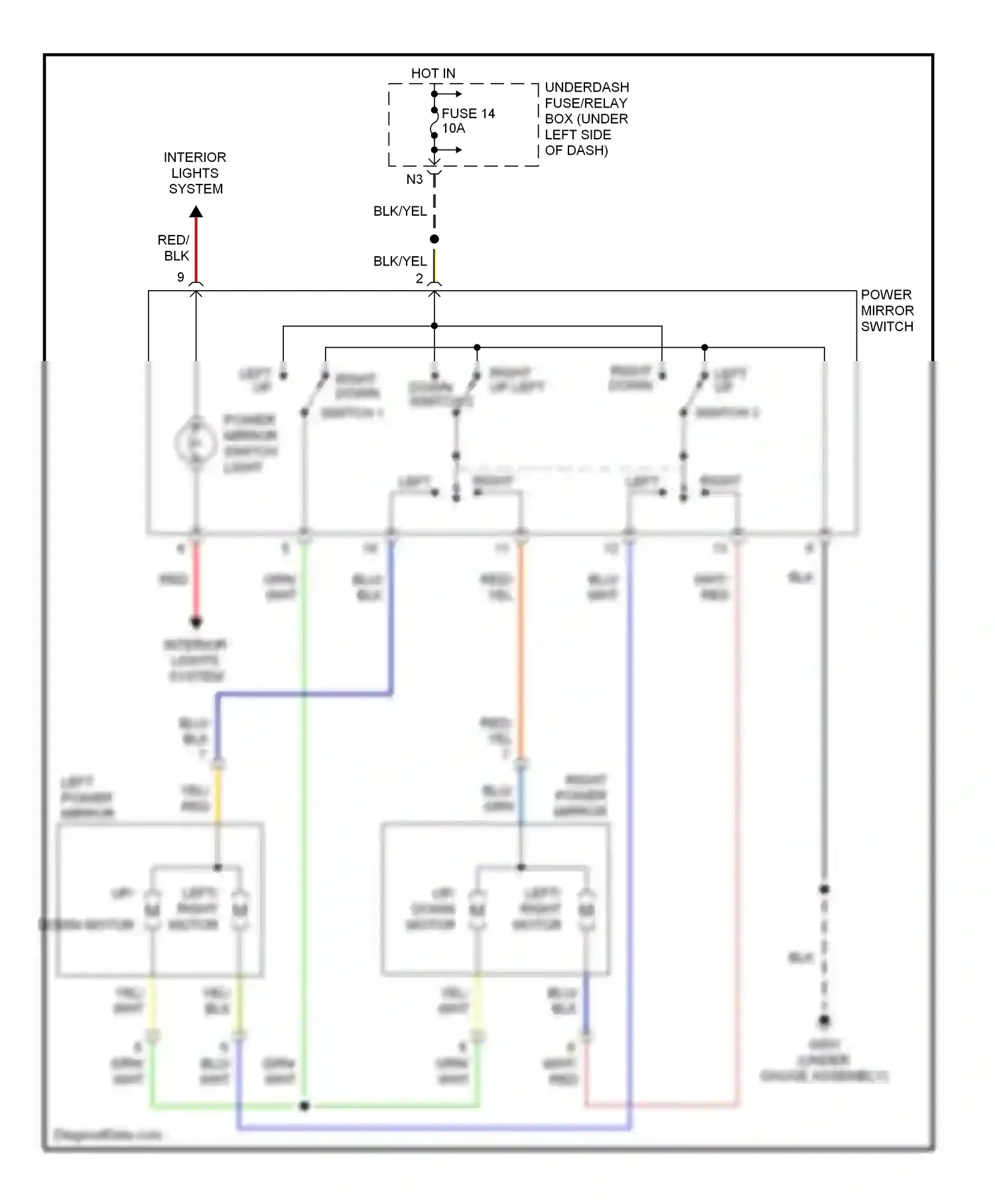Wiring diagram blu for Honda Civic VII facelift (2003-2006) (95 of 123)