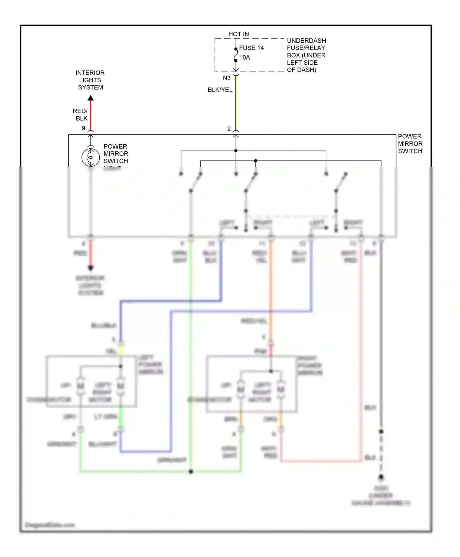 Wiring diagram blu for Honda Civic VII facelift (2003-2006) (94 of 123)
