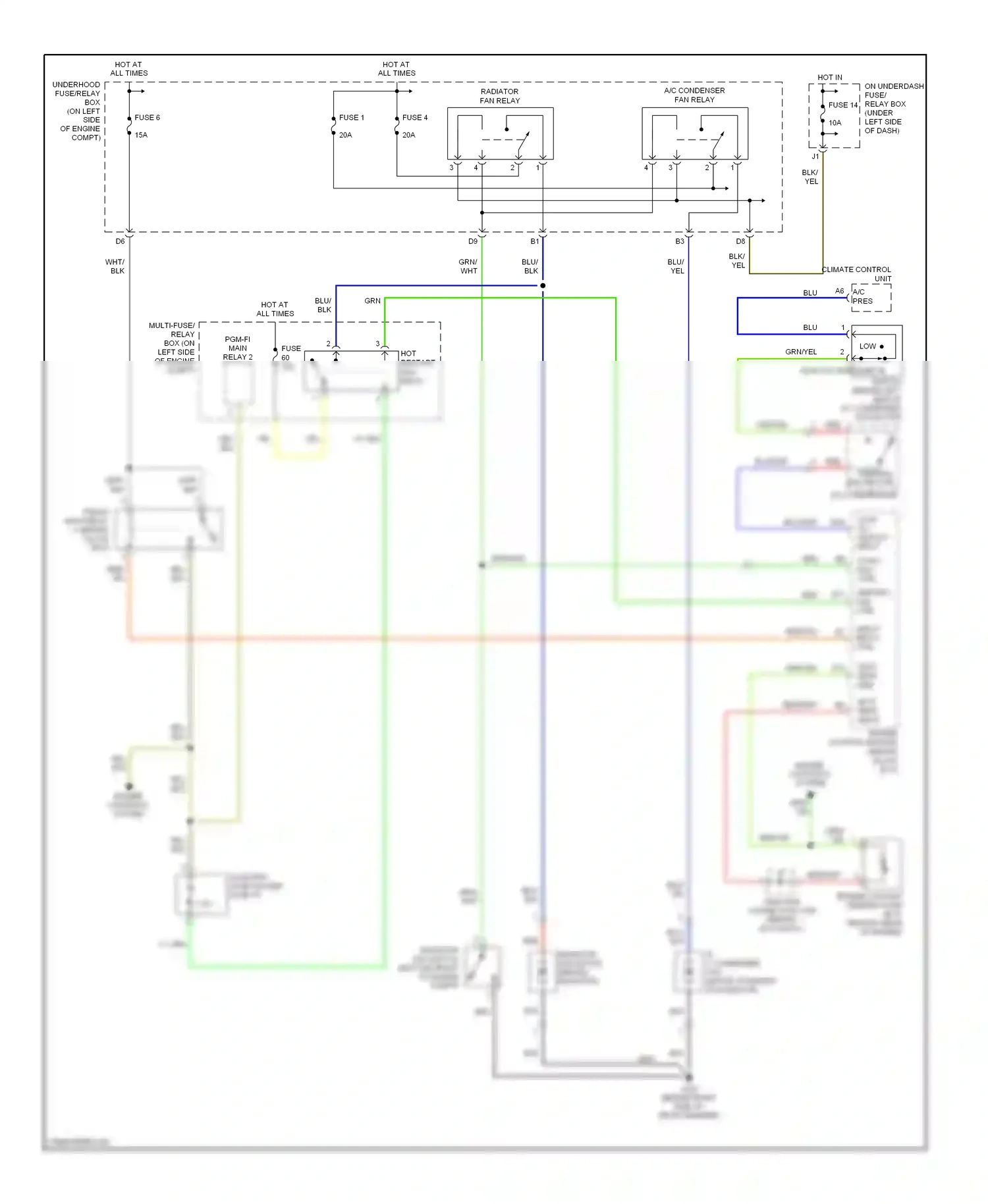 Wiring diagram blu for Honda Civic VII facelift (2003-2006) (23 of 123)