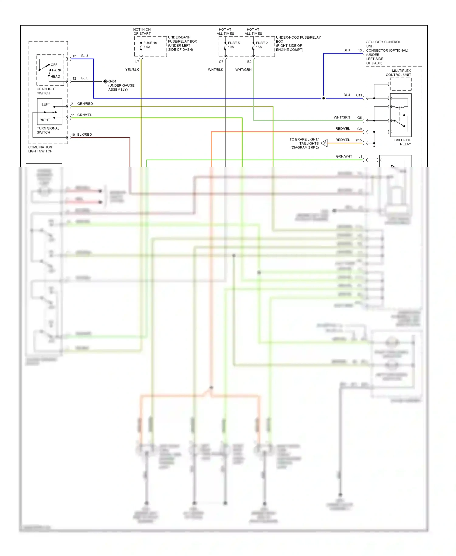 Wiring diagram blu for Honda Civic VII facelift (2003-2006) (51 of 123)