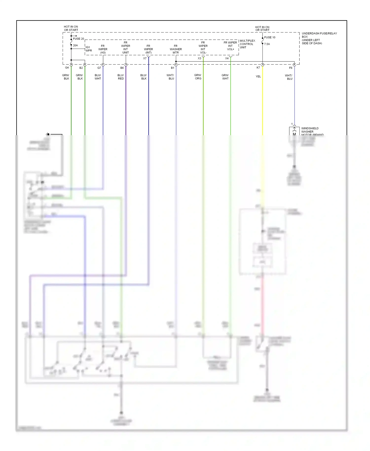 Wiring diagram blu for Honda Civic VII facelift (2003-2006) (122 of 123)