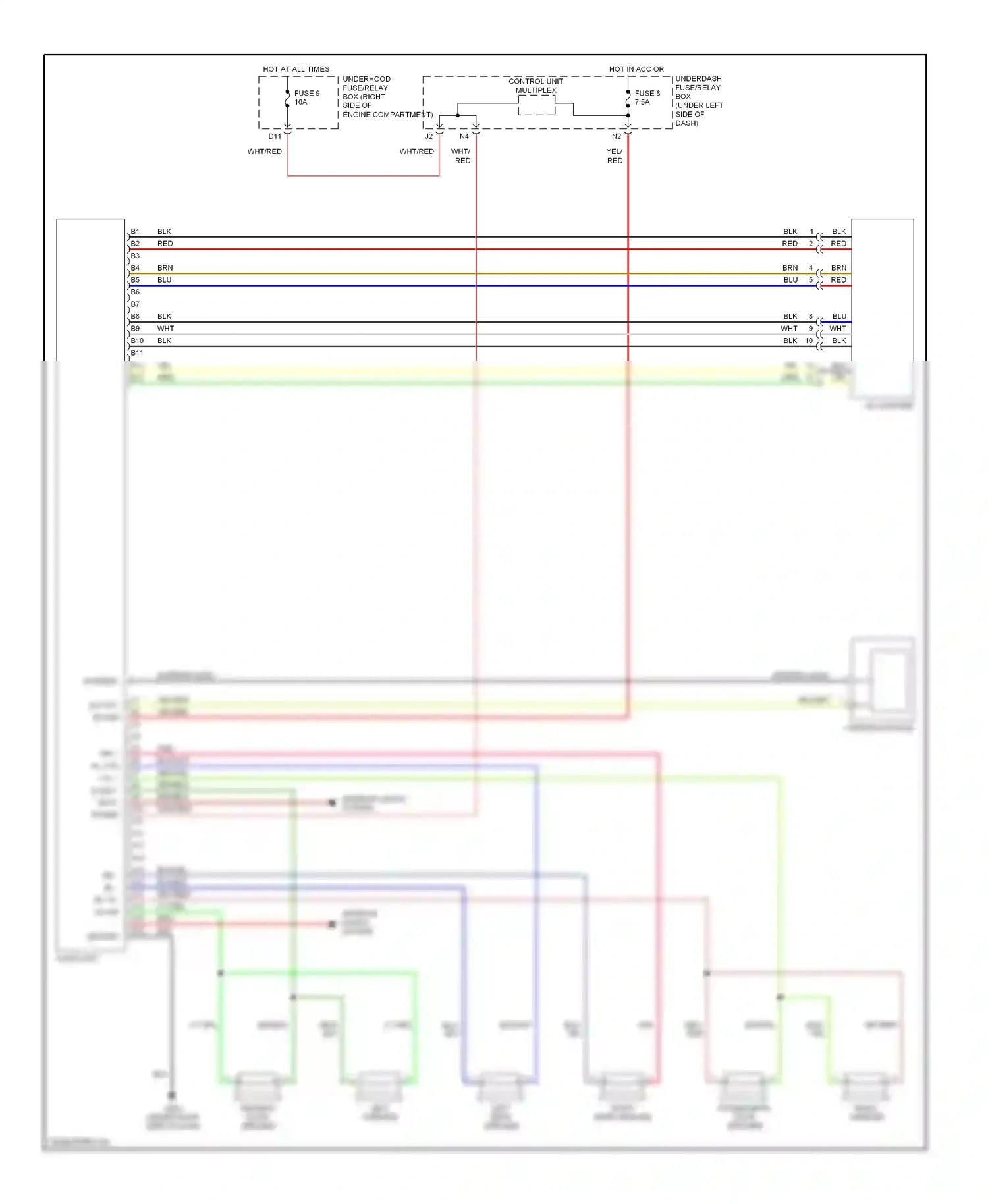 Wiring diagram cd changer for Honda Civic VII facelift (2003-2006) (1 of 1)
